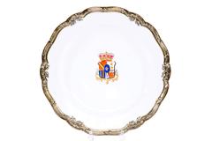 Fine Set of Eleven Sèvres Style Porcelain Heraldic Plates