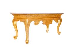 Fine Early 18th Century English Georgian Gilt Gesso Strap Work Console