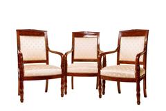 Fine Suite of Empire Carved Mahogany Seat Furniture