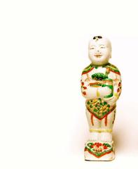 Fine Pair of Chinese Famille Verte Porcelain Hoho Figures