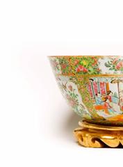 Large Chinese Rose Medallion Bowl