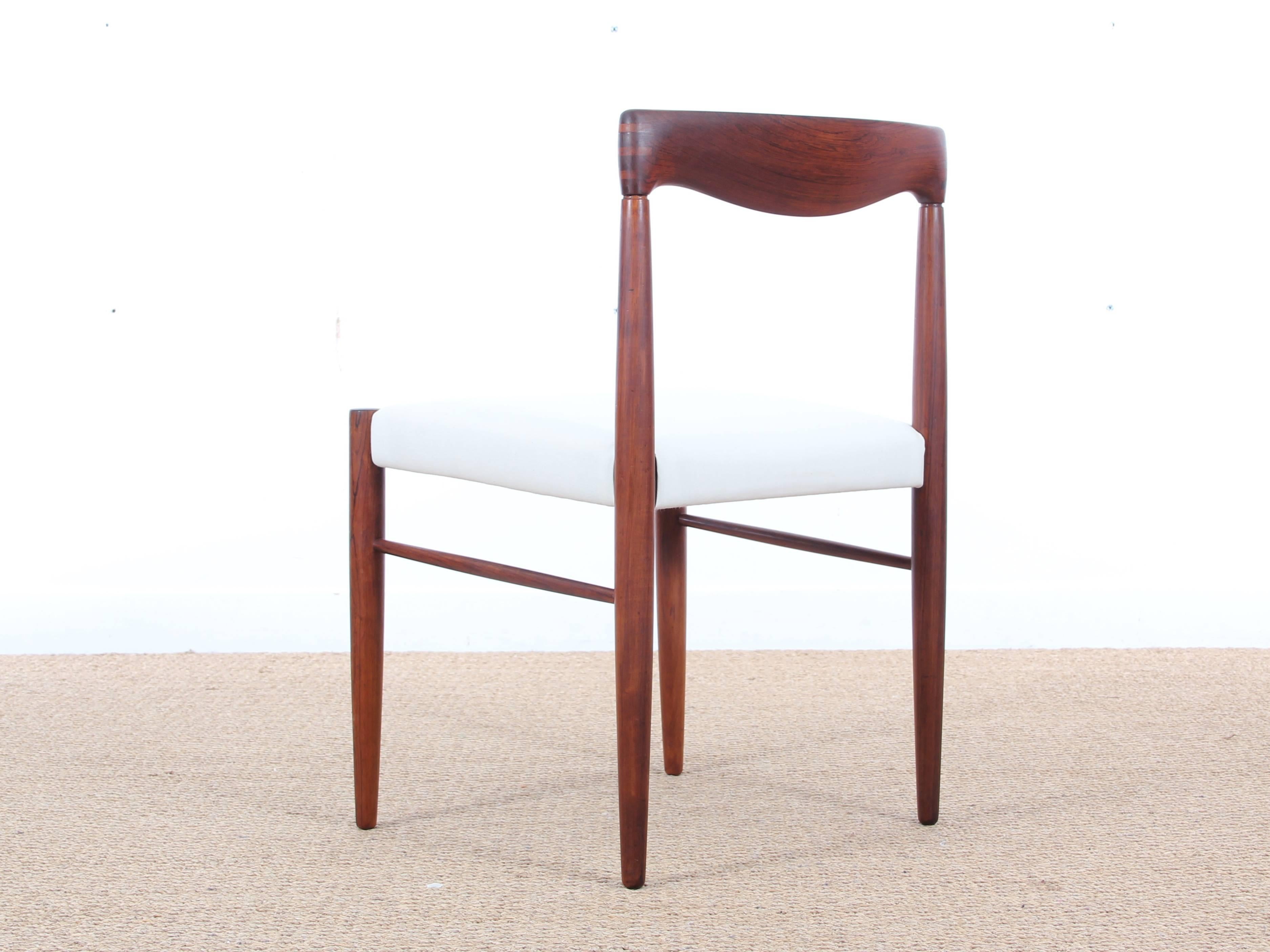 Mid-20th Century Danish Mid-Century Modern Set of Four Chairs in Rio Rosewood by H. W. Klein