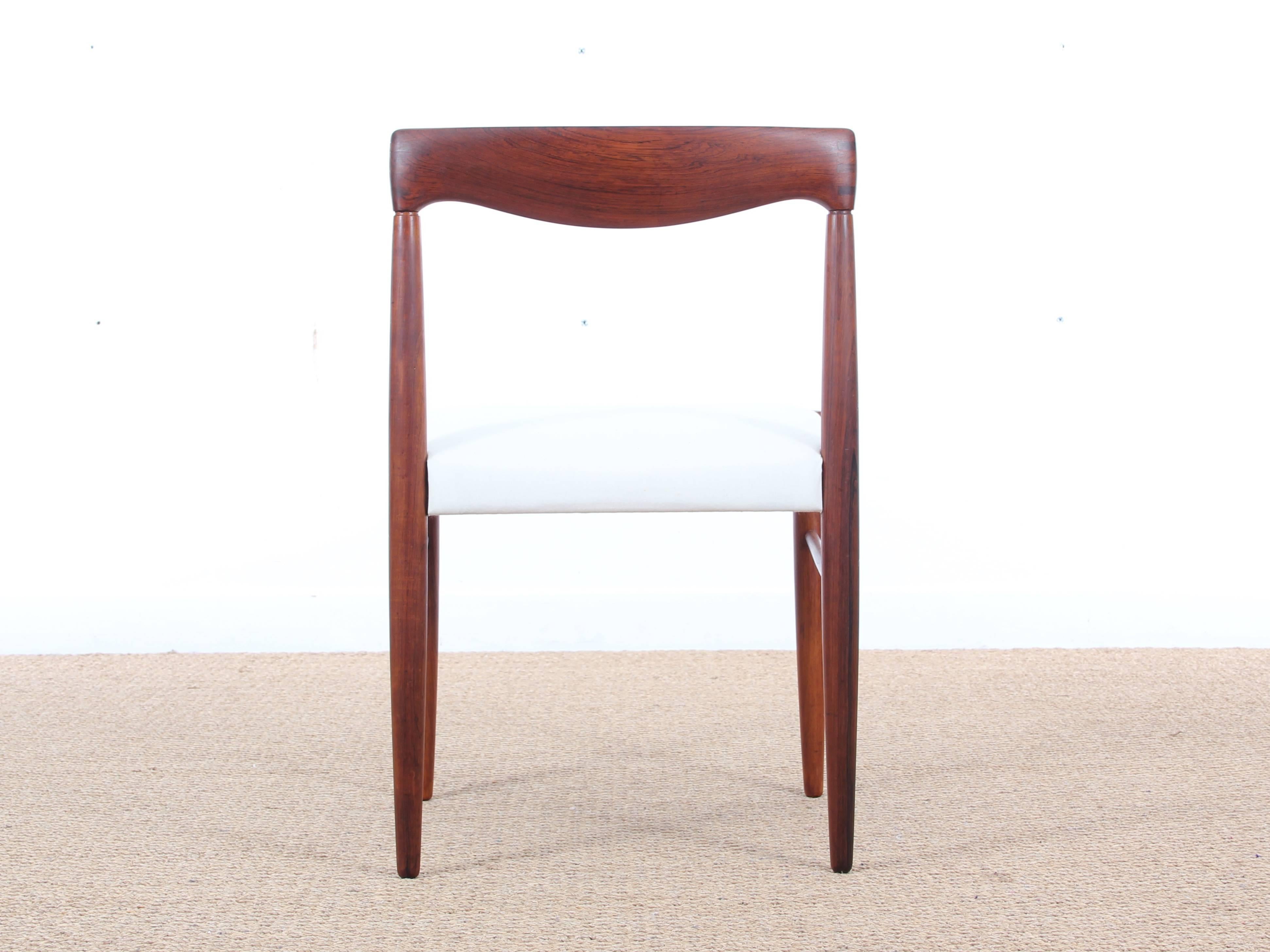 Danish Mid-Century Modern Set of Four Chairs in Rio Rosewood by H. W. Klein 3