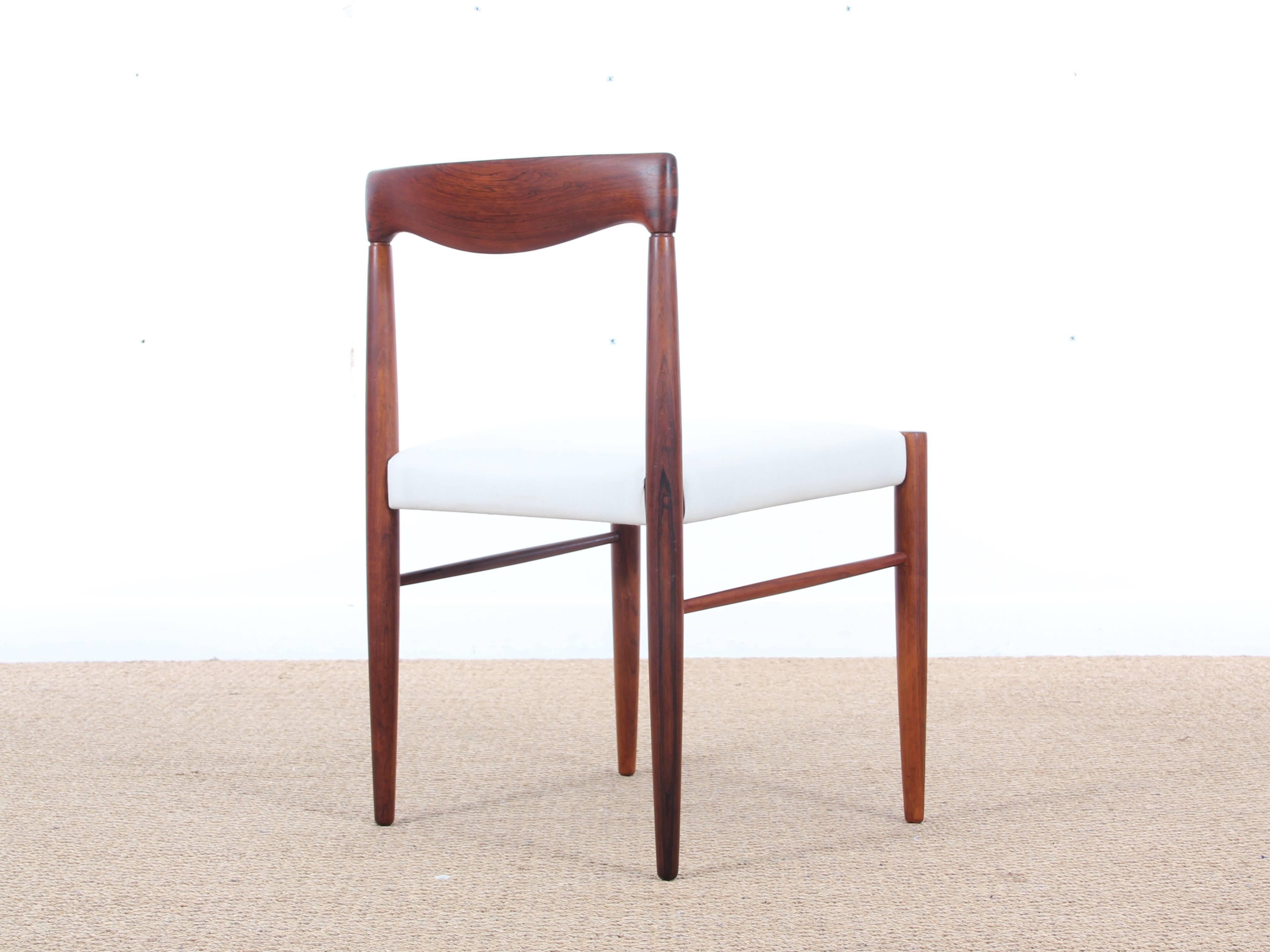 Danish Mid-Century Modern Set of Four Chairs in Rio Rosewood by H. W. Klein 4