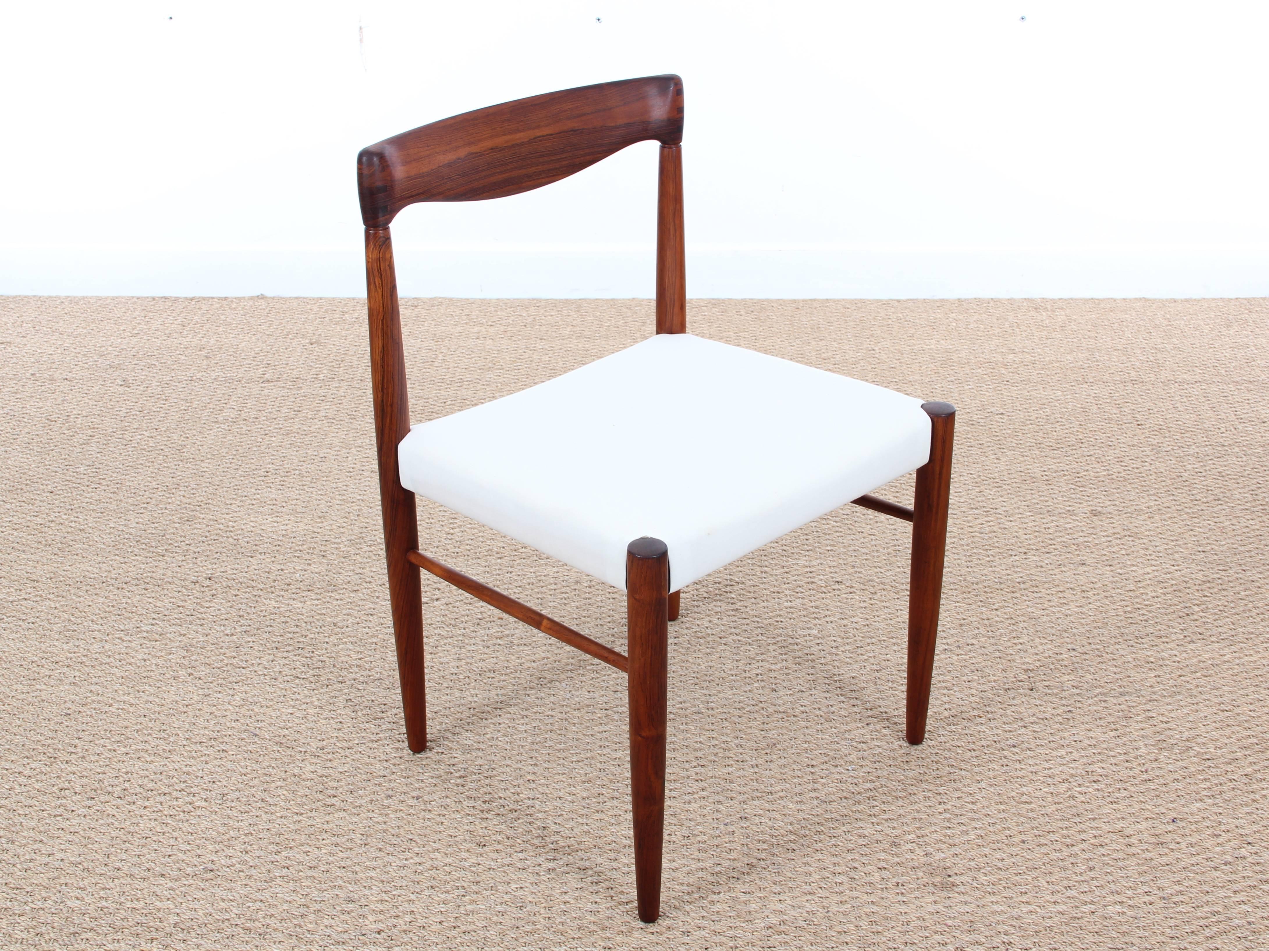 Danish Mid-Century Modern Set of Four Chairs in Rio Rosewood by H. W. Klein 6