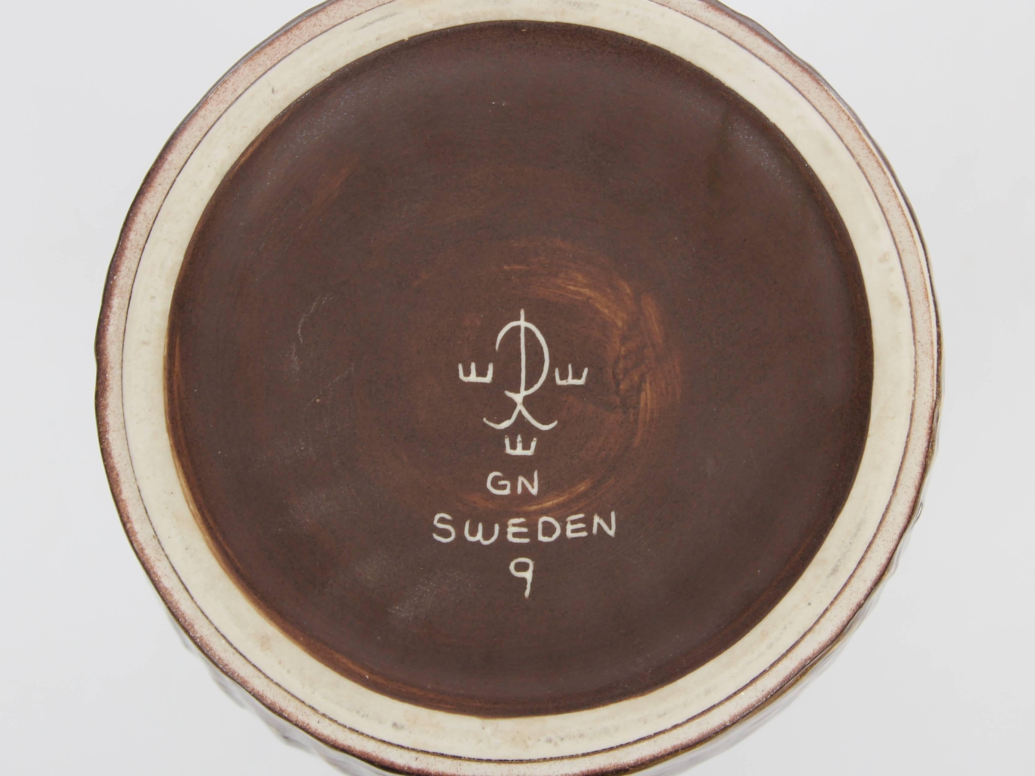 Grand vase scandinave moderne du milieu du siècle dernier, par Gunnar Nylund en vente 1
