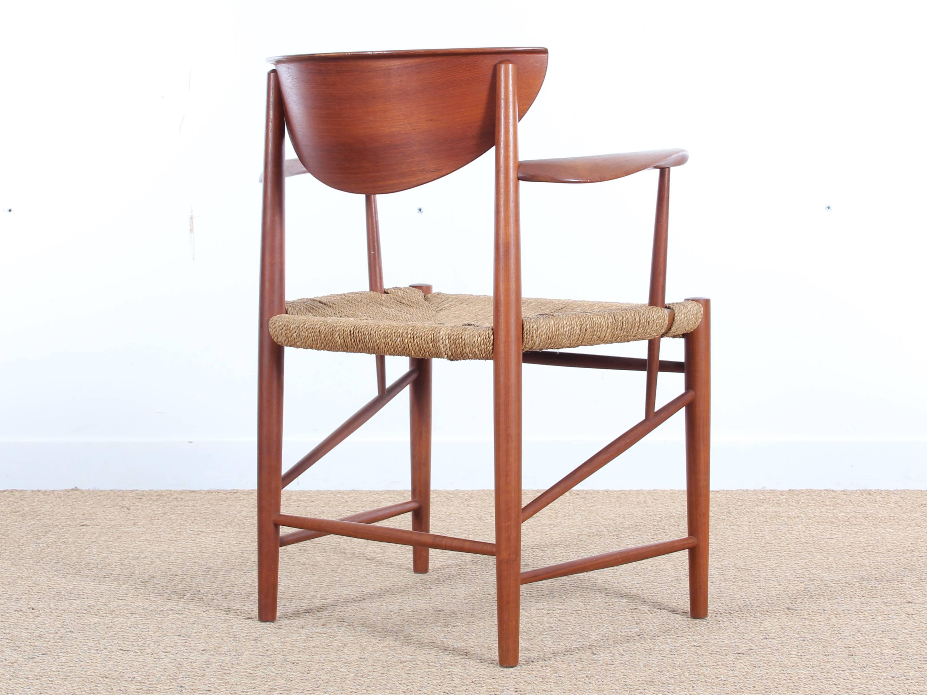 Mid-20th Century Mid-Century Modern Danish Pair of Armchairs and Set of Six Chairs in Teak