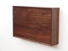 Escritorio de pared moderno de mediados de siglo en nogal