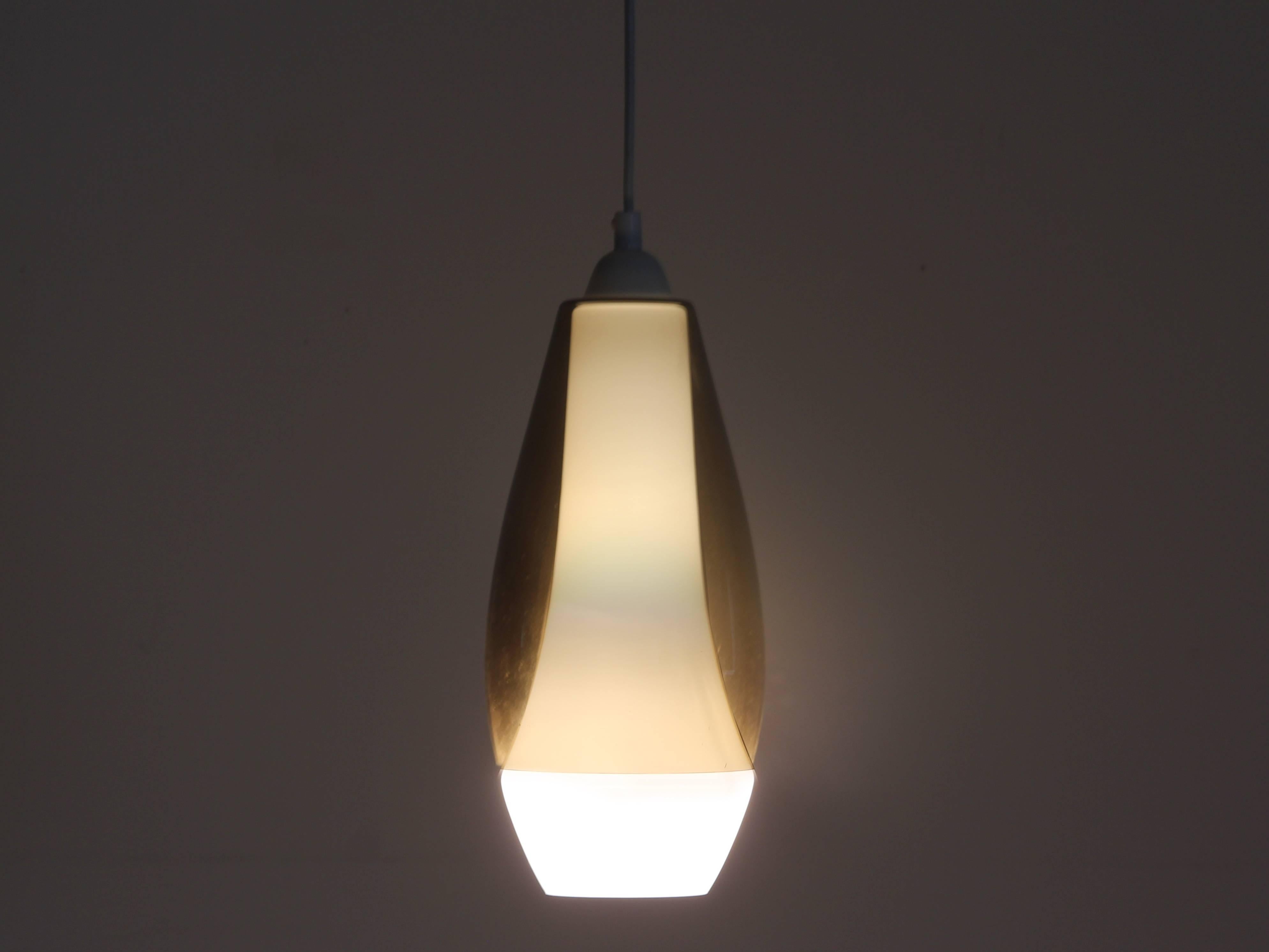 Danish Modern Ceiling Lamp in Glass and Opal For Sale 1