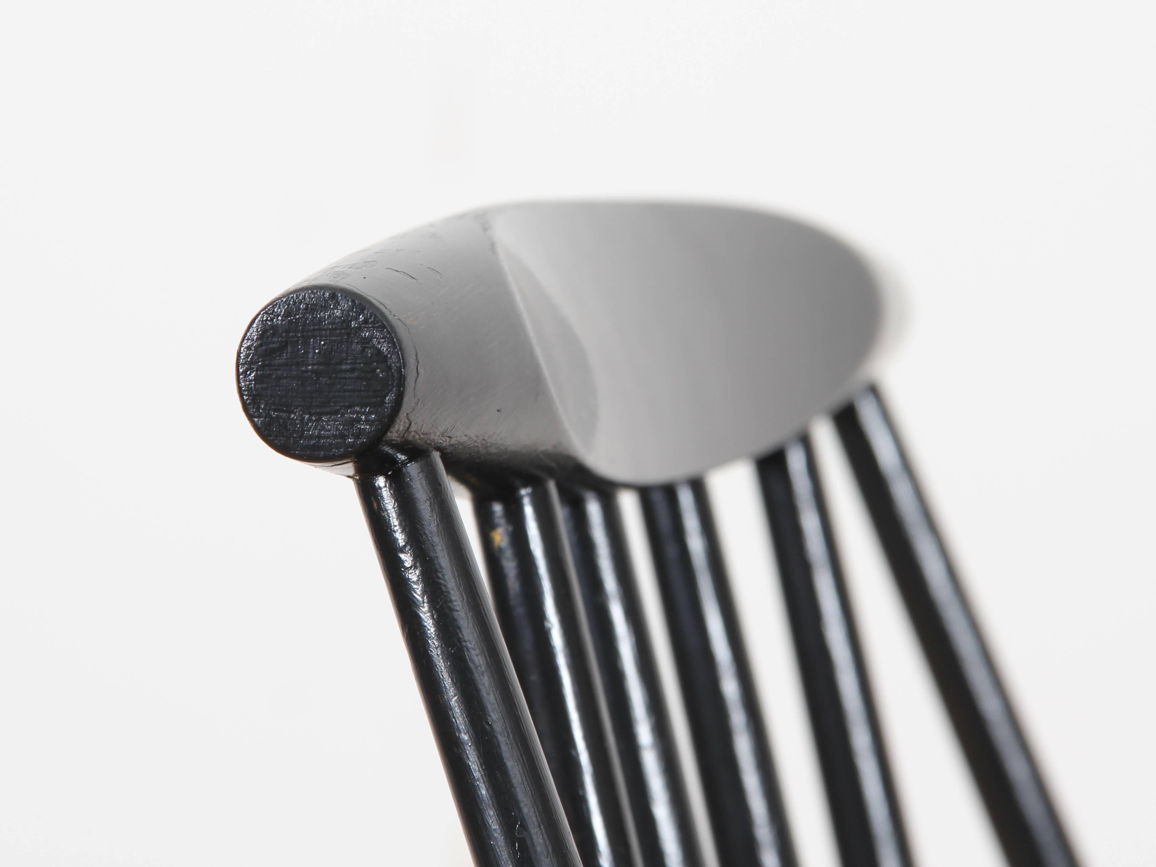 Mid-20th Century Set of Four Scandinavian Chair, Model J77, Designed by Folke Palsson
