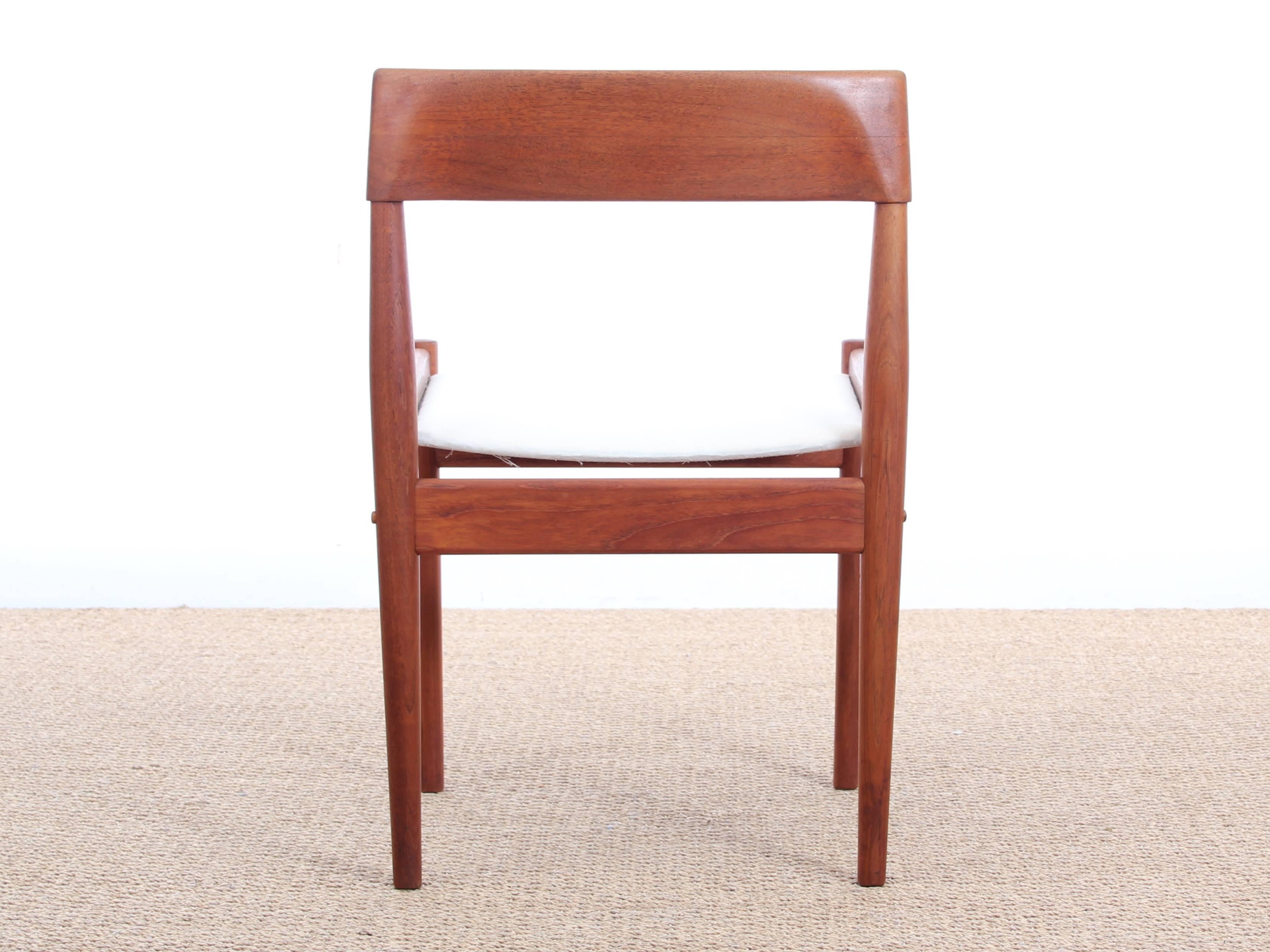 Mid-20th Century Mid-Century Modern Danish Set of Six Dining Chairs in Teak Model PJ3-2, Grete J