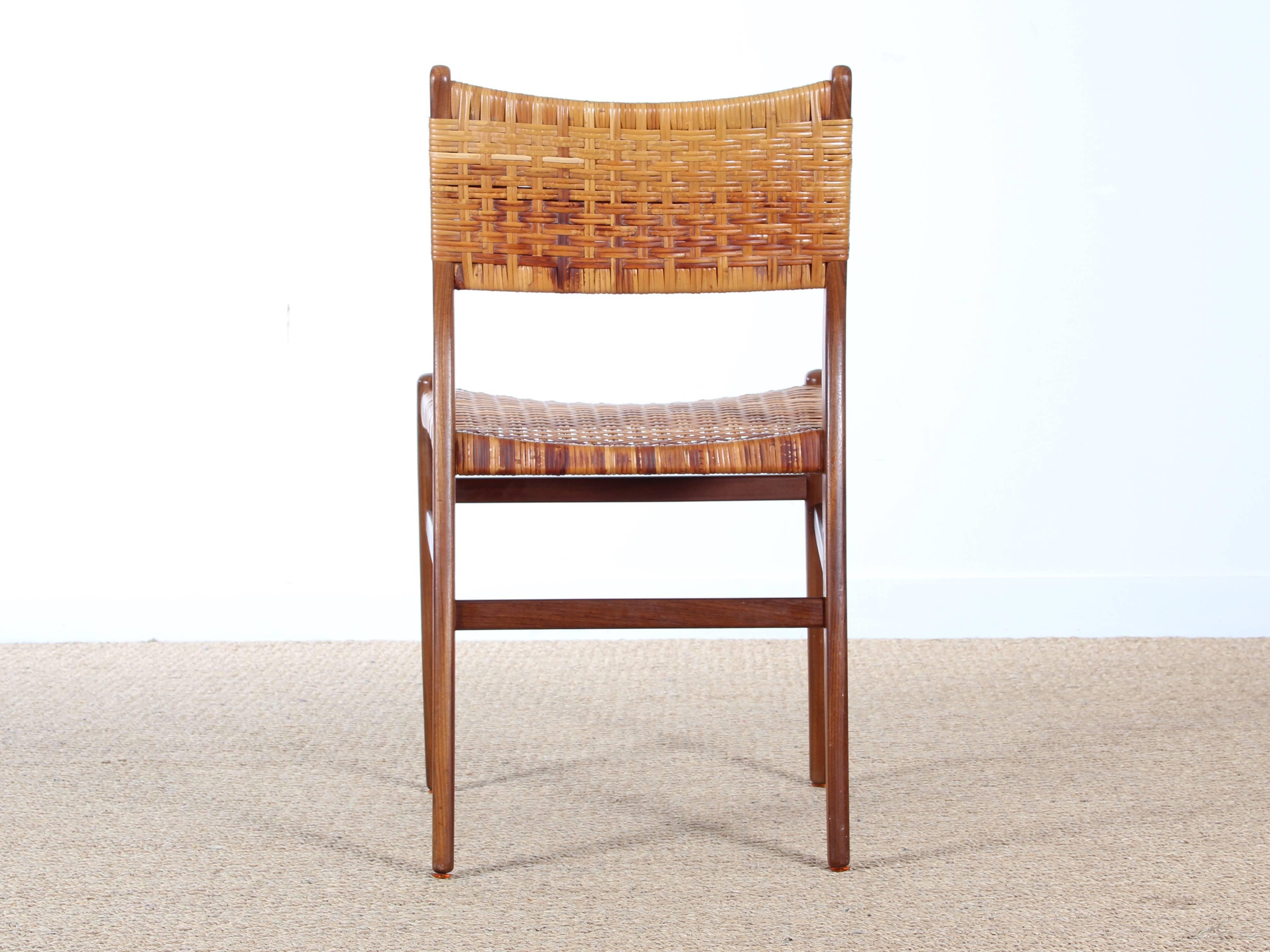 Mid-20th Century Danish Mid-Century Set of Four Dining Chairs, Aksel Bender Madsen