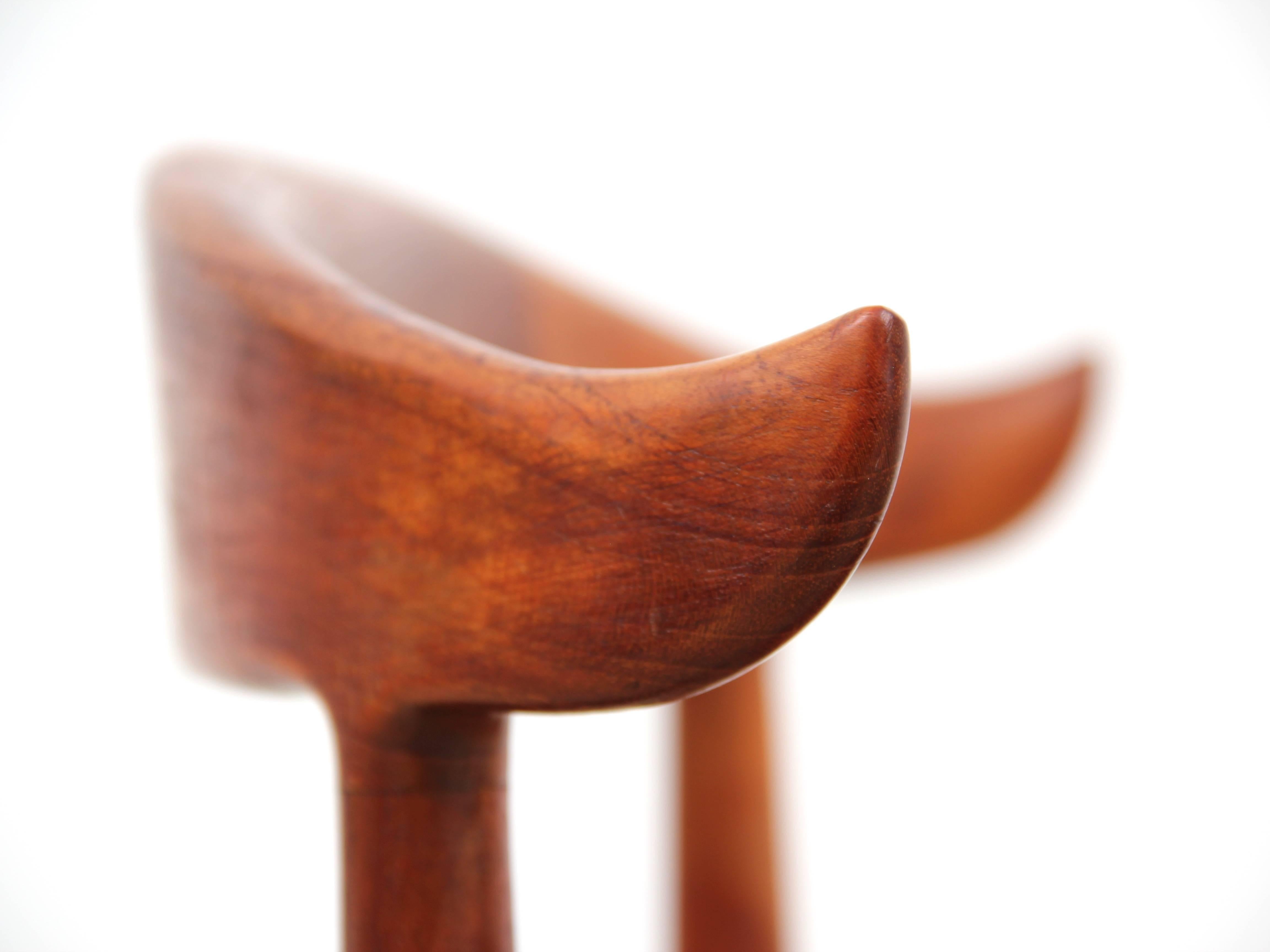 Danish Mid-Century Modern Cow Horn Chair by Knud Faerch 5