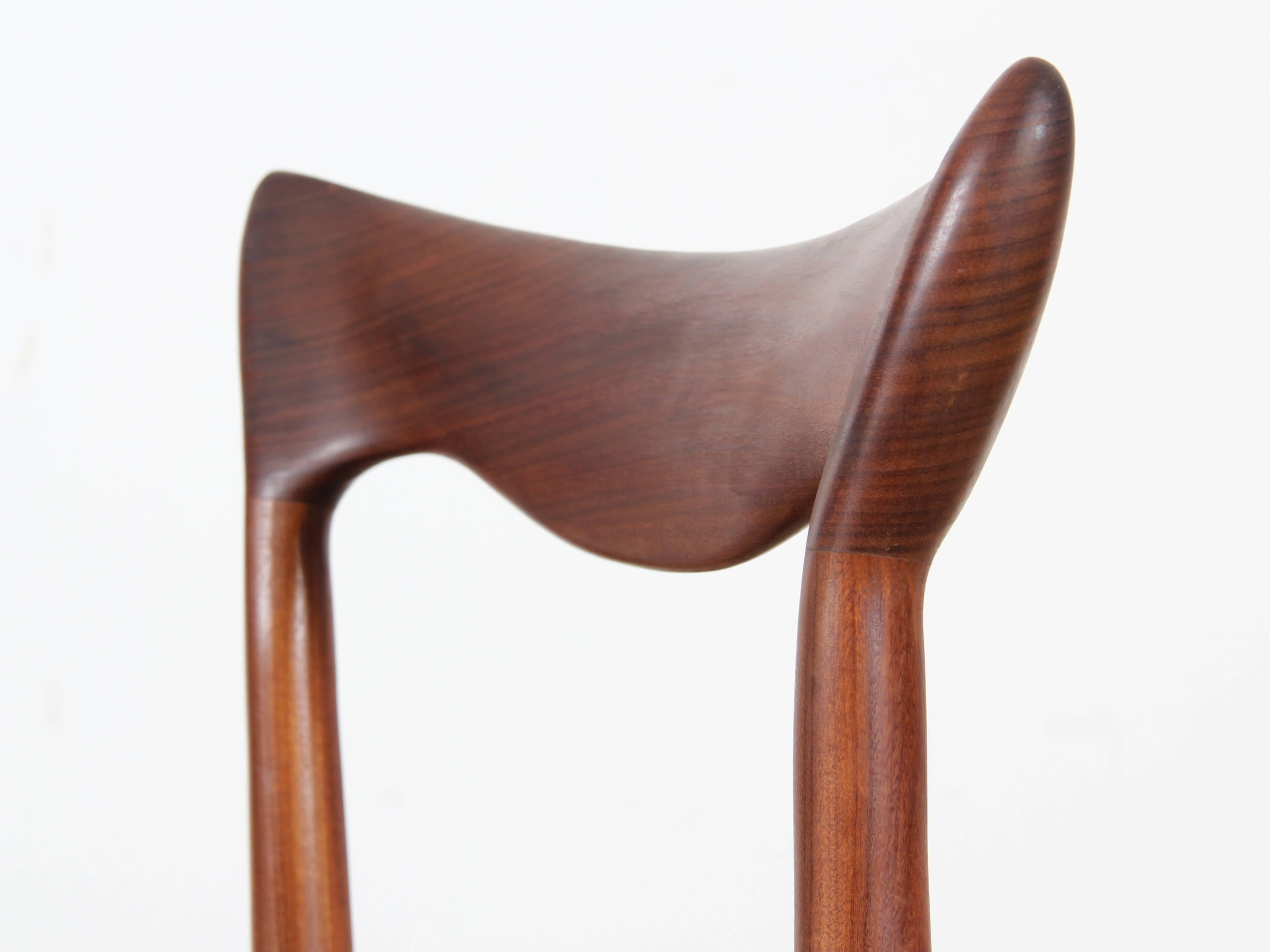 Set of Four Scandinavian Chairs in Teak Designed by Henry Walter Klein For Sale 3