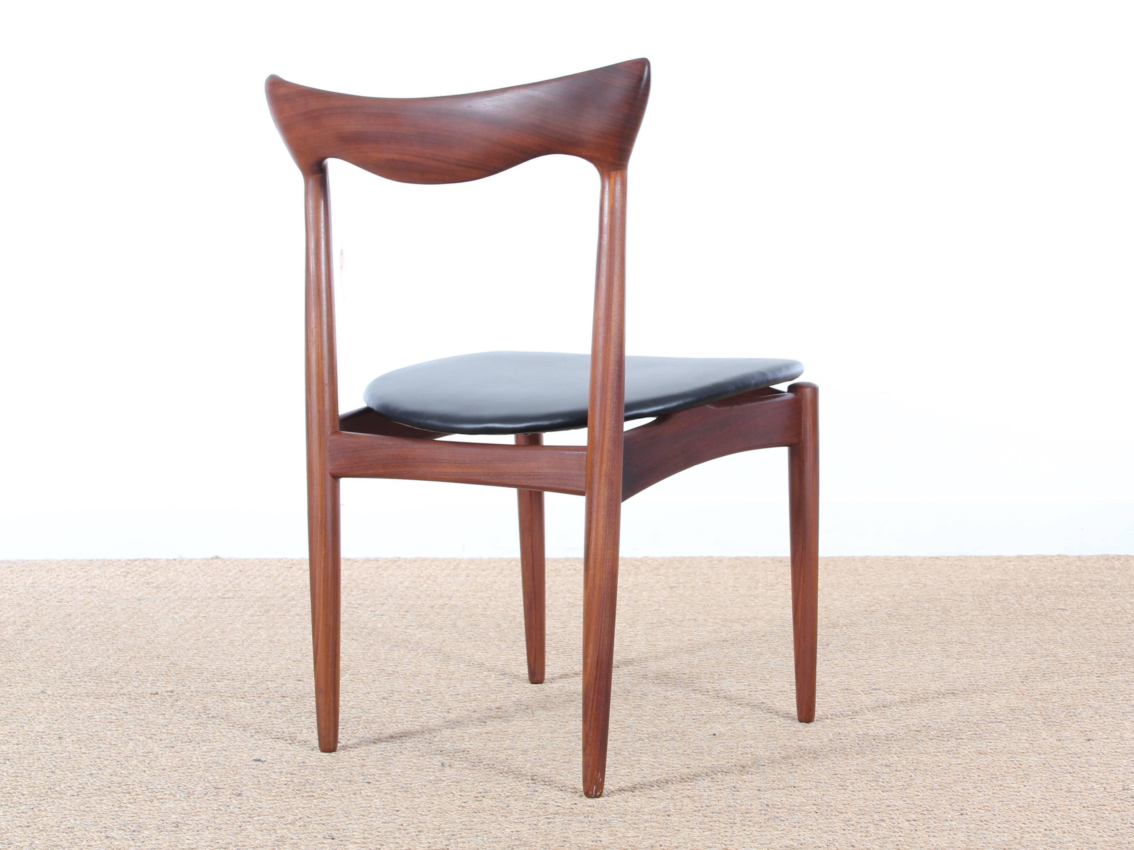 Mid-20th Century Set of Four Scandinavian Chairs in Teak Designed by Henry Walter Klein For Sale