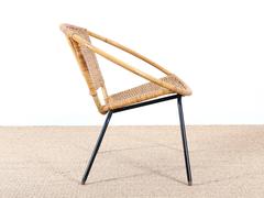 Scandinavian Rattan Armchair