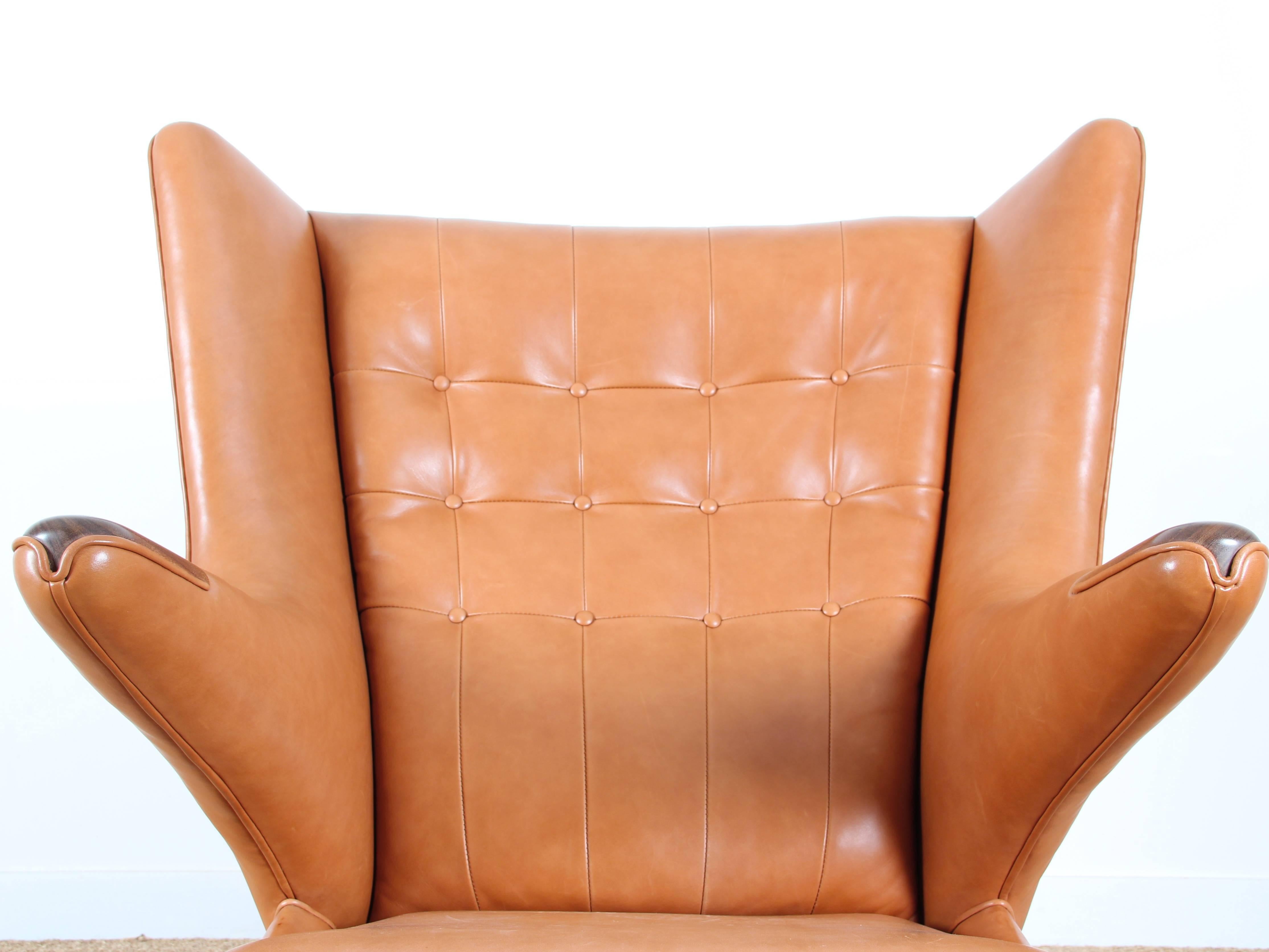 Leather Mid-Century Modern Danish Lounge Chair 