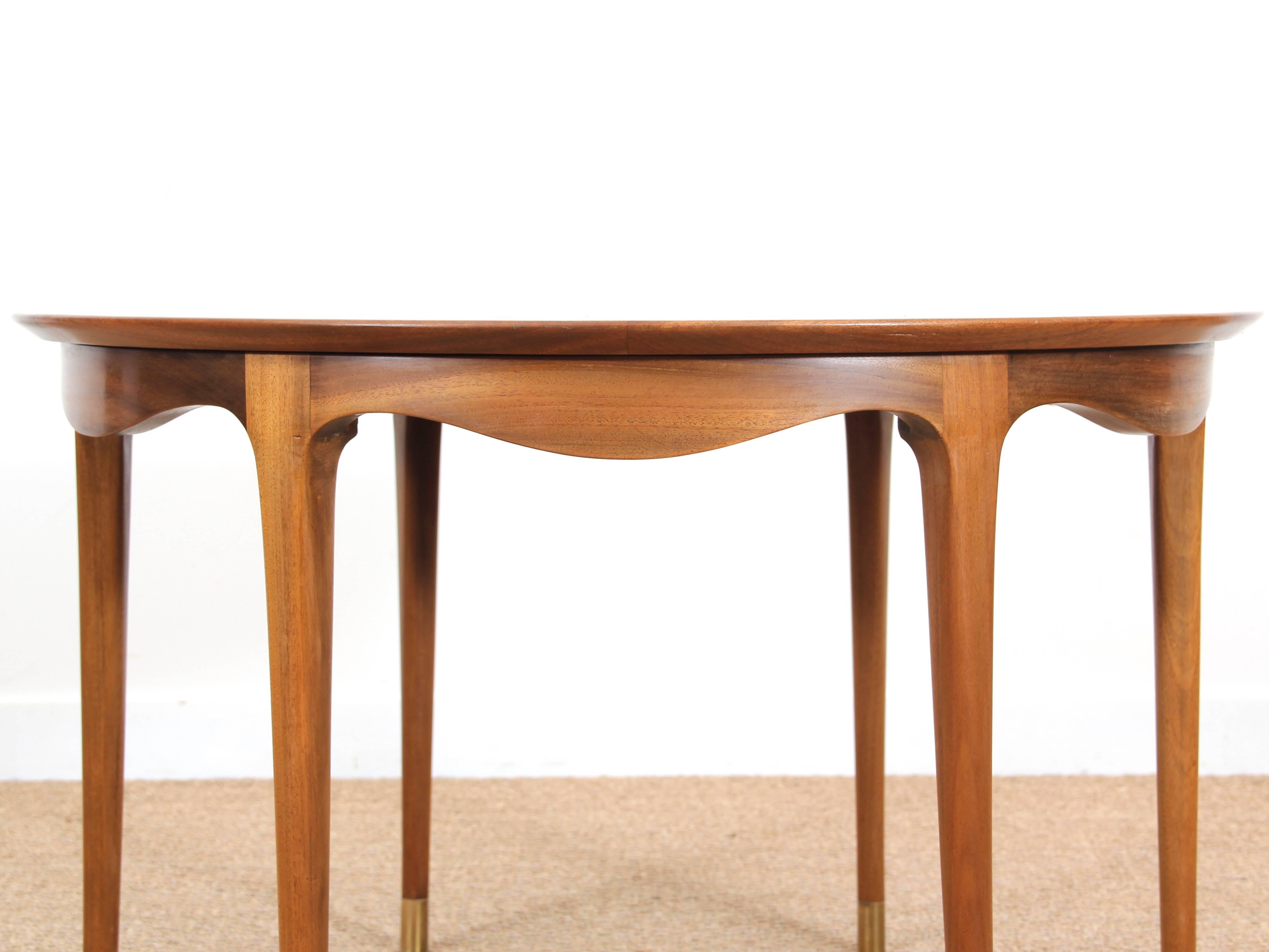 Grande table basse moderne du milieu du siècle en noyer d'Ole Wanscher Excellent état - En vente à Courbevoie, FR