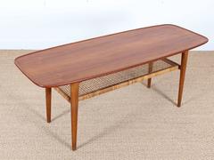 Mid-Century Modern Scandinavian Coffee Table in Teak and Oak