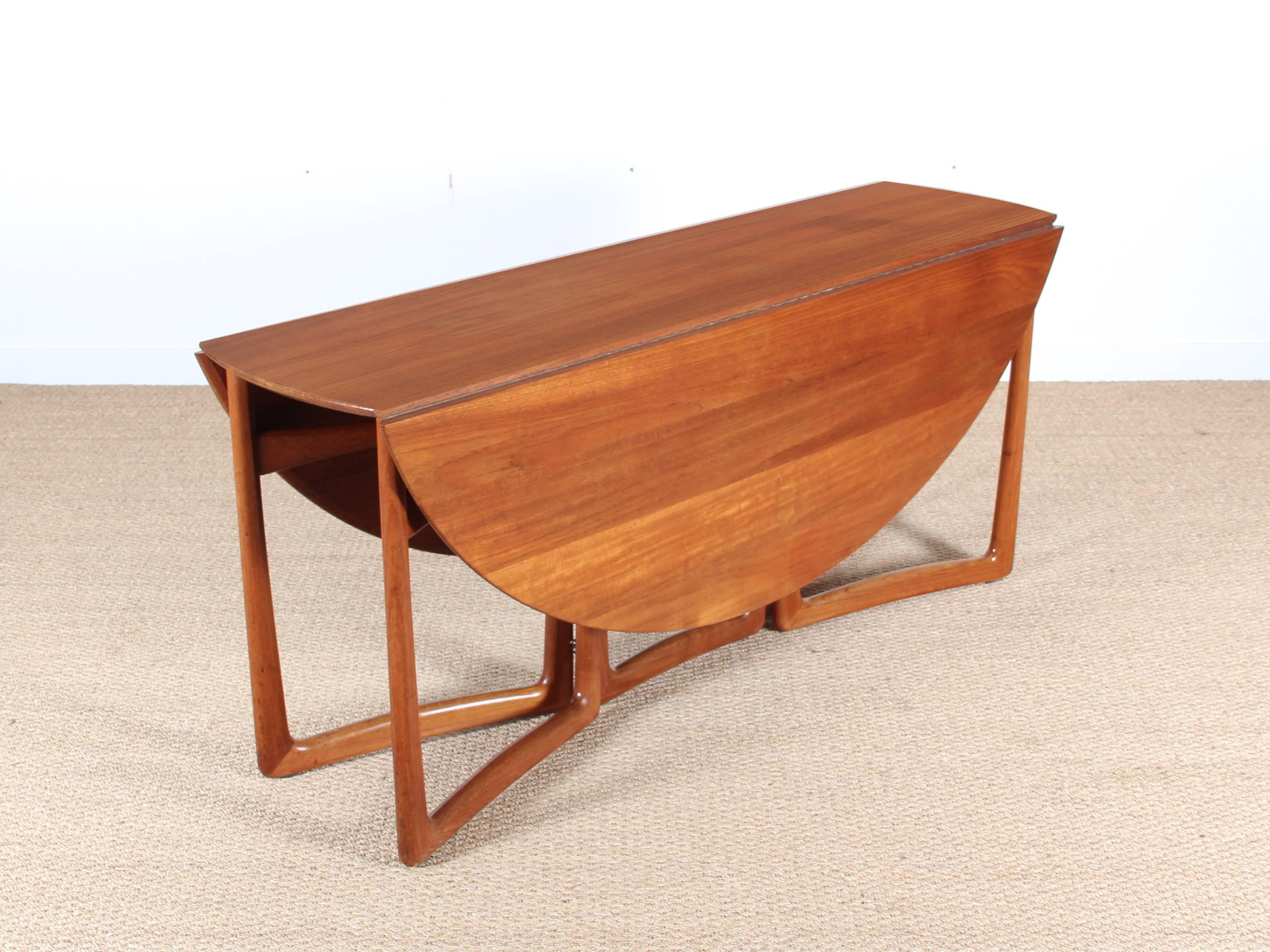 mid century modern folding dining table