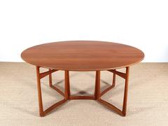 Mid-Century Modern Teak Folding Dining Table by Hvidt and Mølgaard Nielsen Model