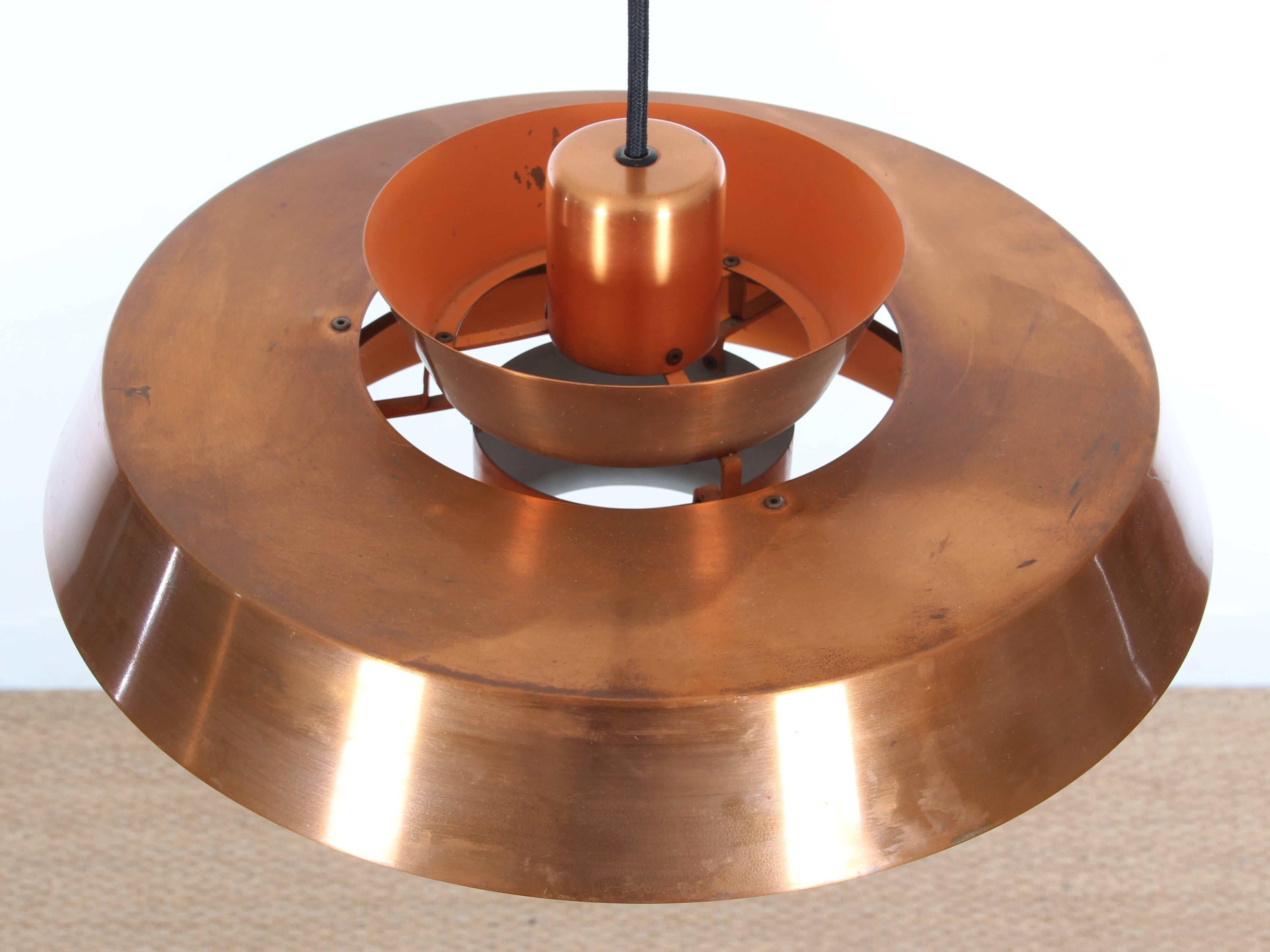 danish copper pendant light