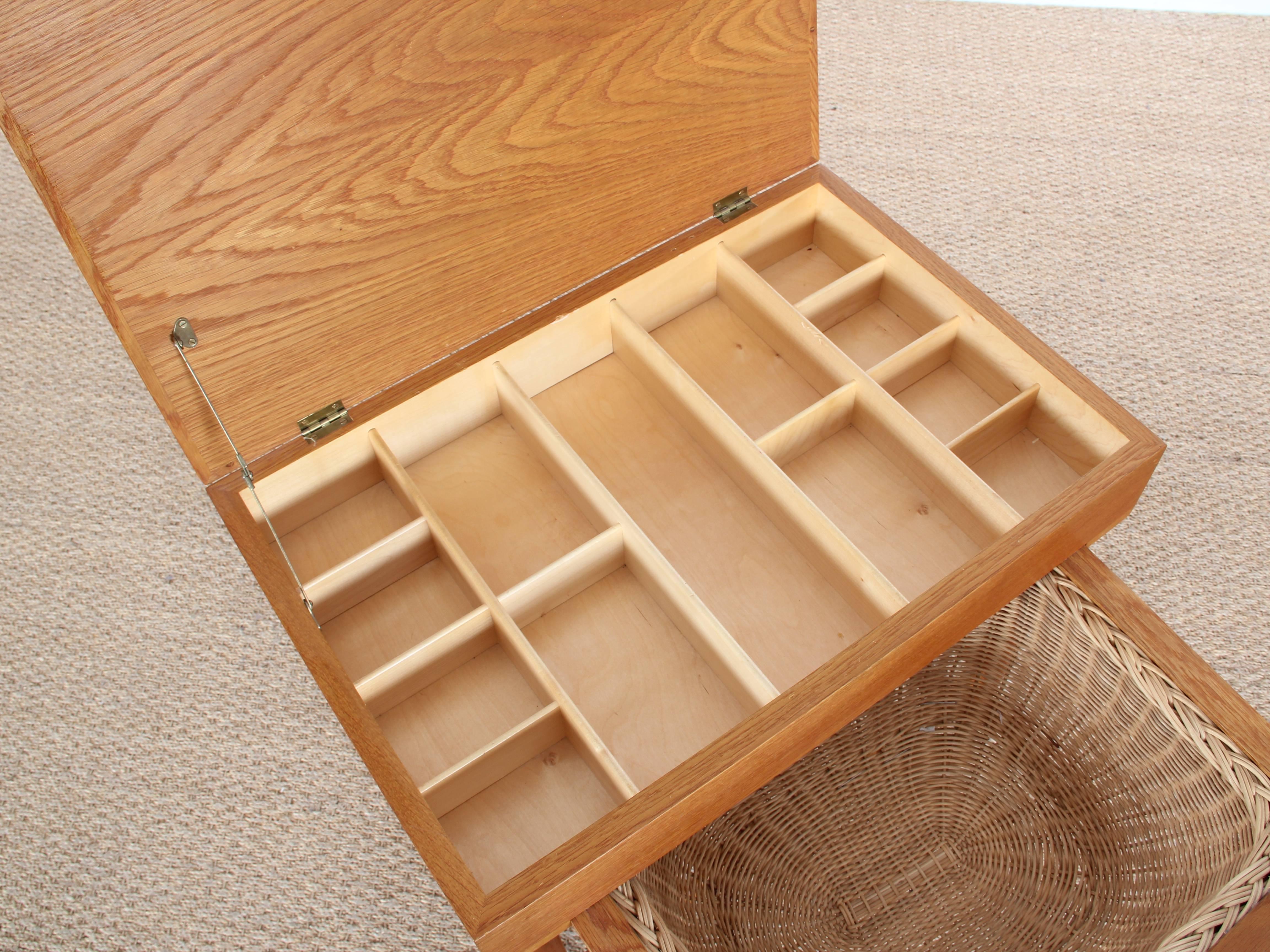 Danish Sewing Table in Oak by Ejvind A. Johansson 2