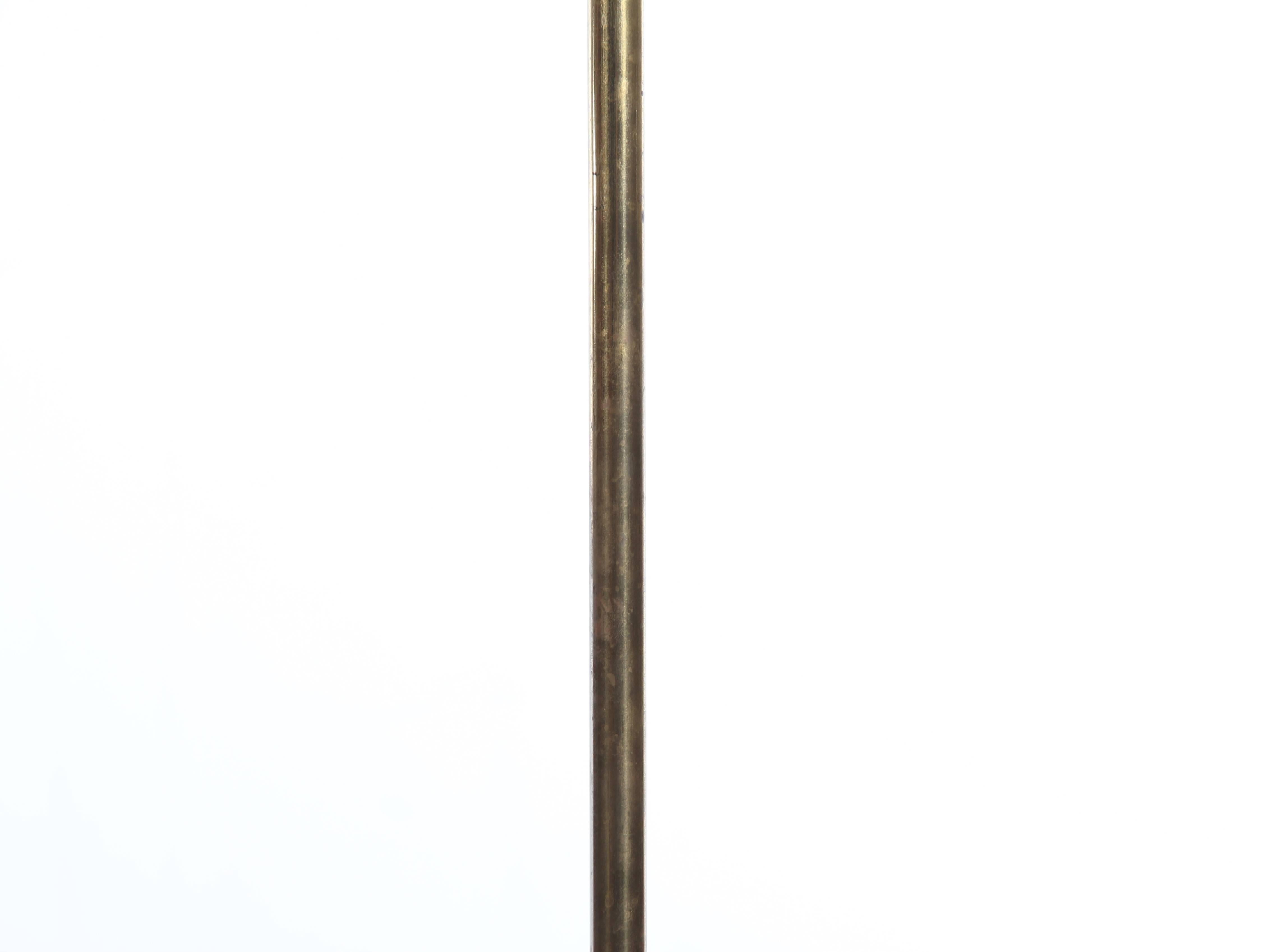 Mid-20th Century Mid-Century Modern Scandinavian Pair of Floor Lamp in Brass and Acrylic