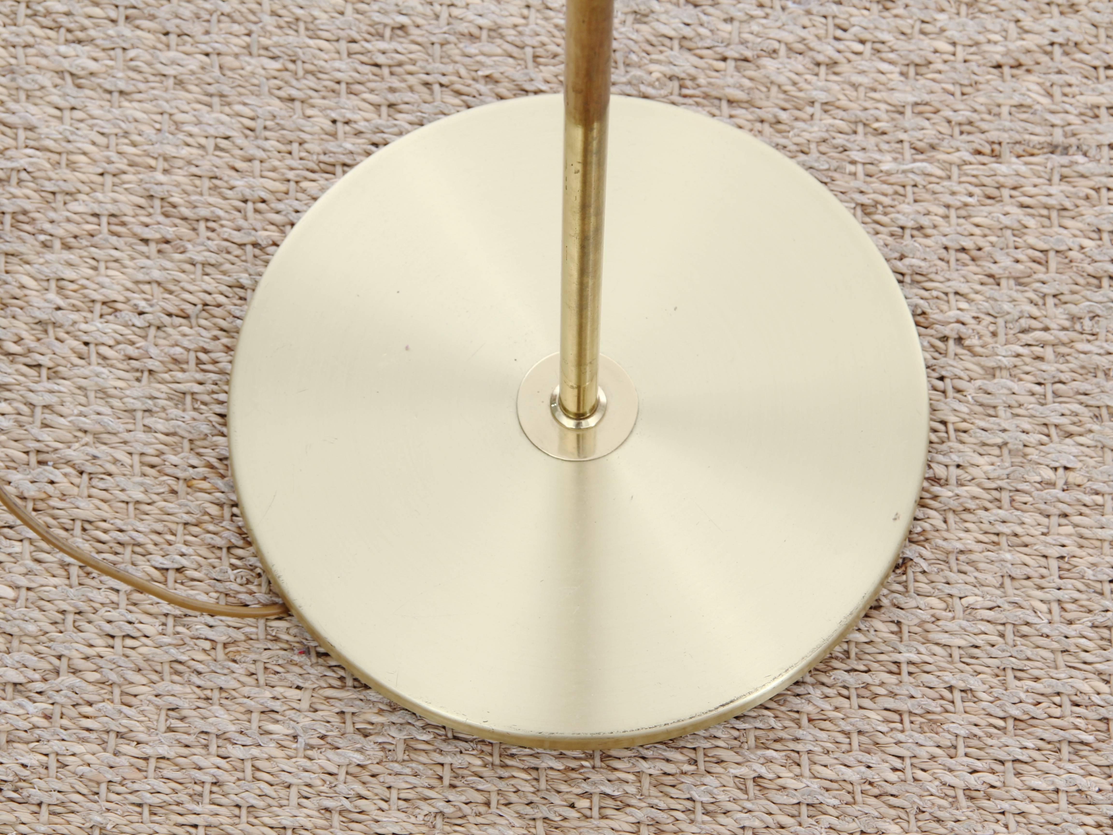 Mid-Century Modern Scandinavian Pair of Floor Lamp in Brass and Acrylic 1