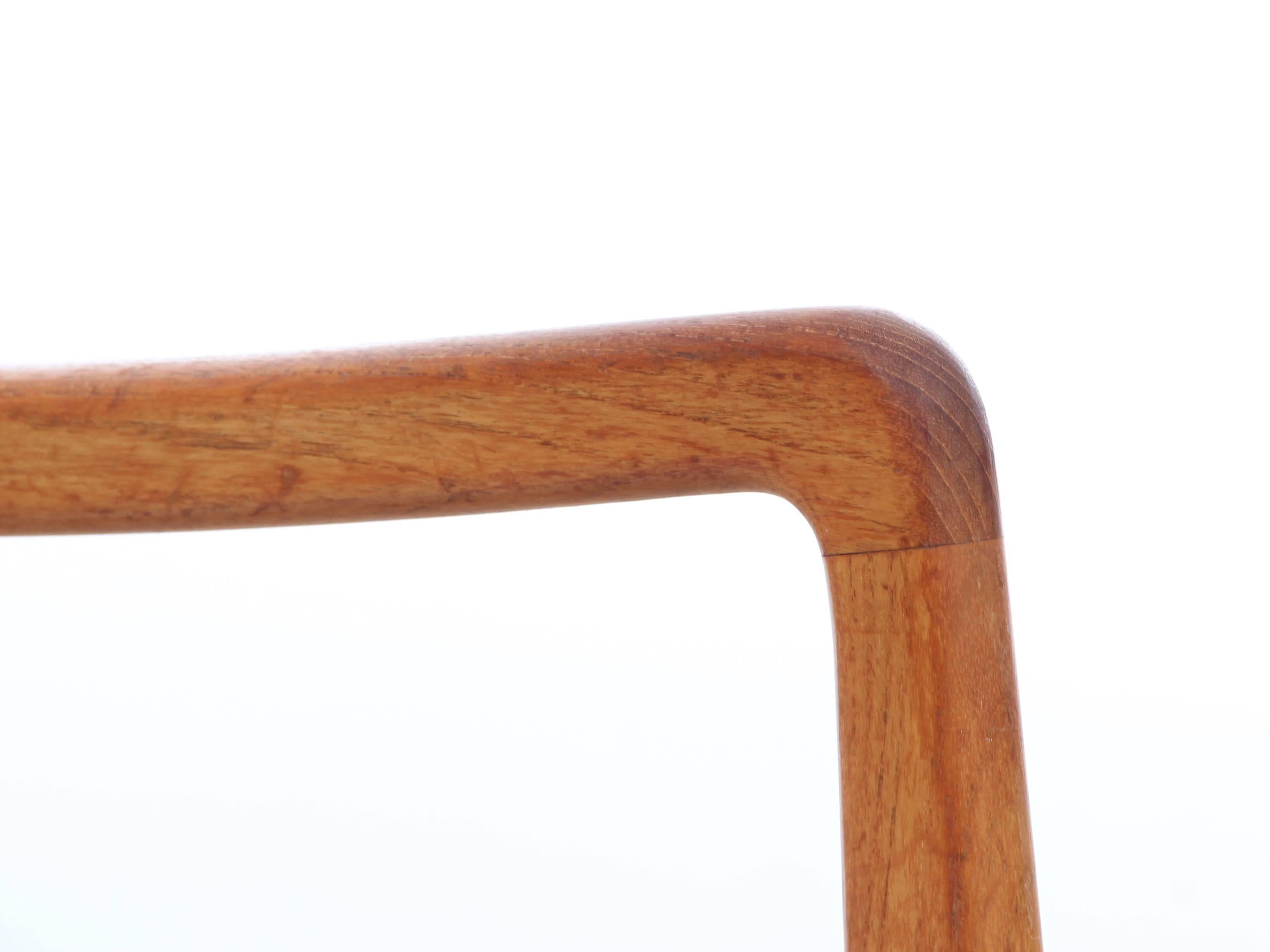 Mid-Century Modern Danish Pair of Lounge Chairs, Teak Model 110 by Ole Wanscher 3