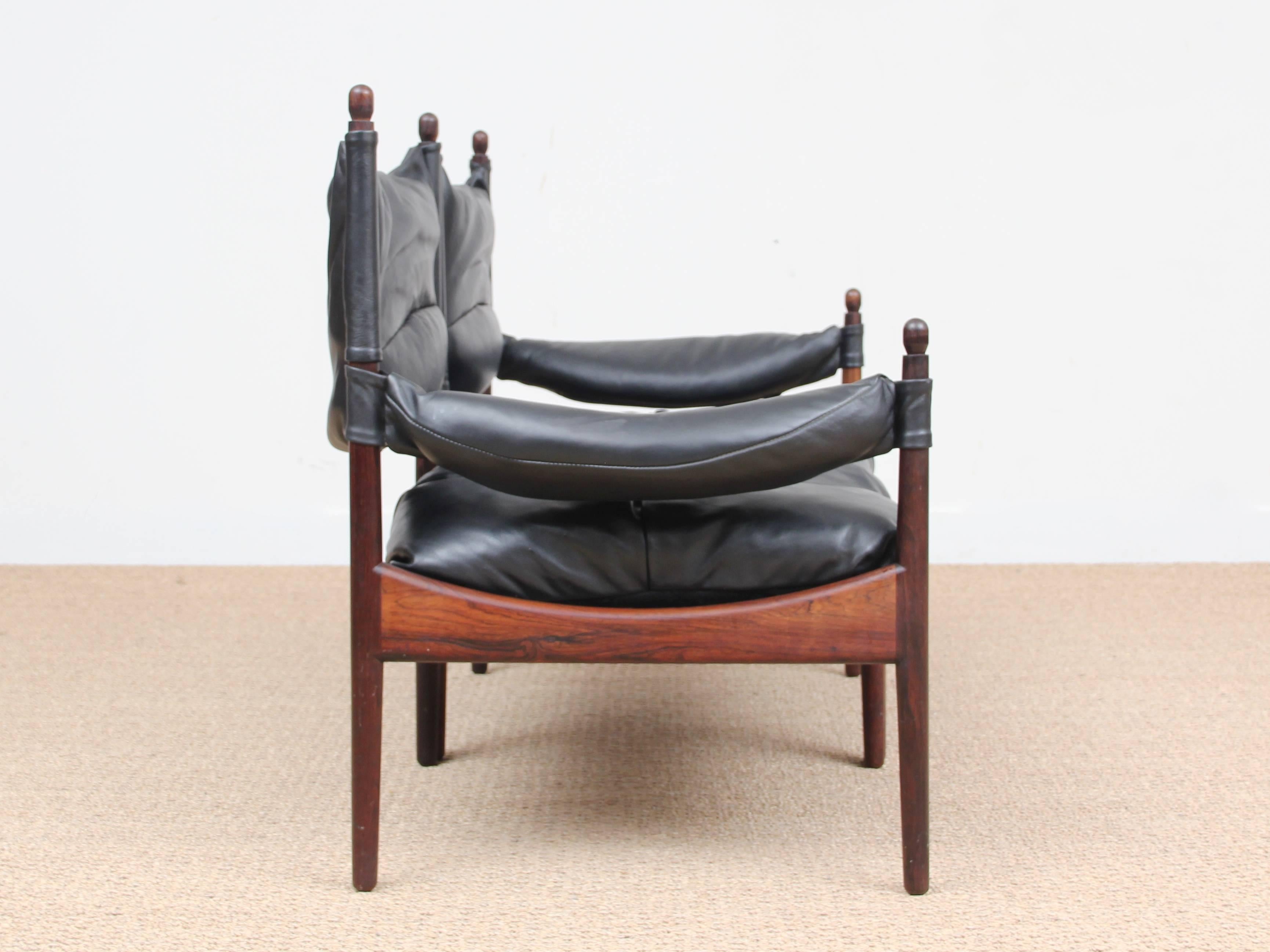 Dänisches Zweisitzer-Sofa aus Palisanderholz, Modell Modus, Mid-Century Modern im Zustand „Hervorragend“ im Angebot in Courbevoie, FR