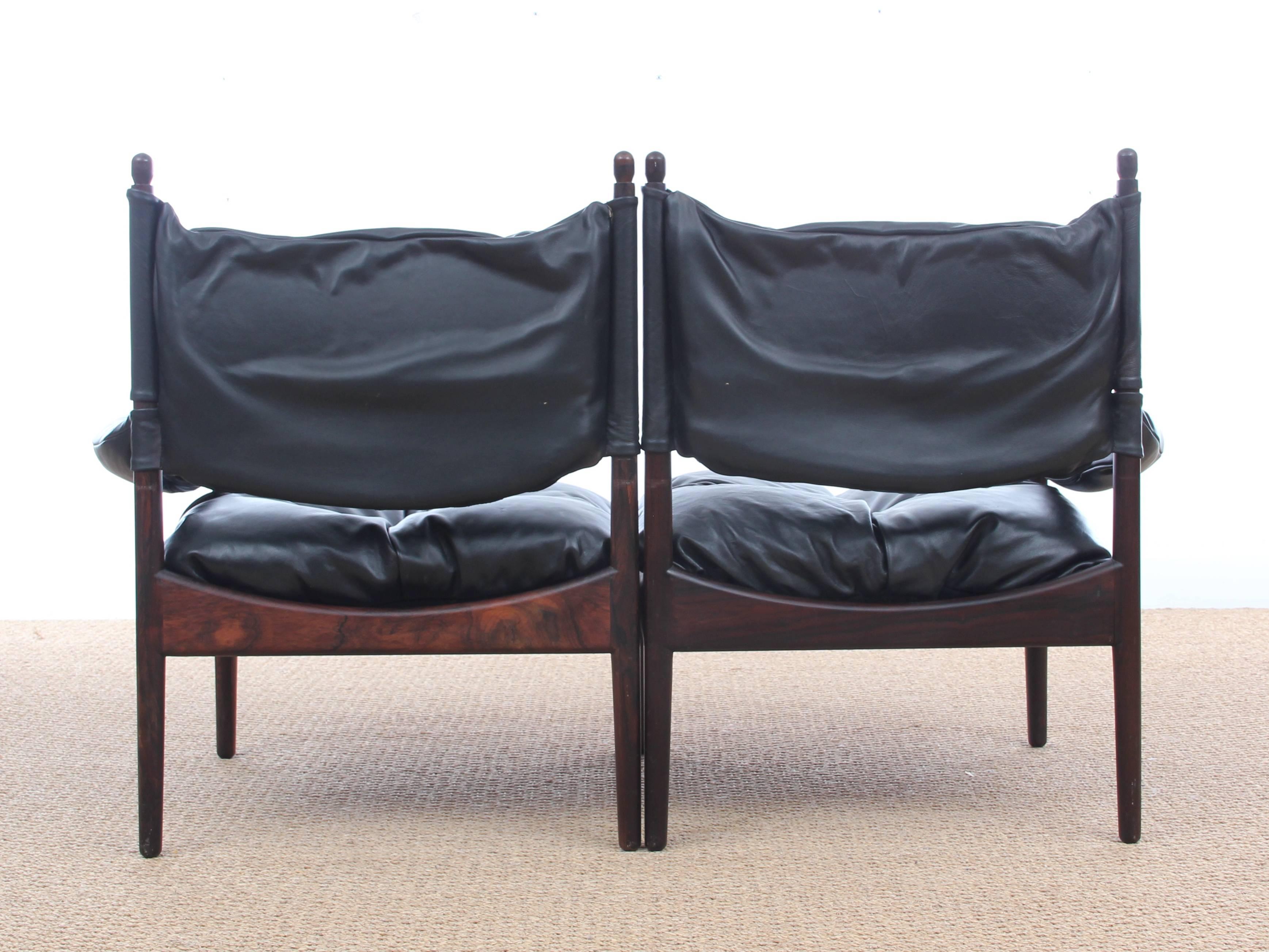 Mid-Century Modern Danish Two Seats Sofa in Rosewood Model Modus For Sale 1