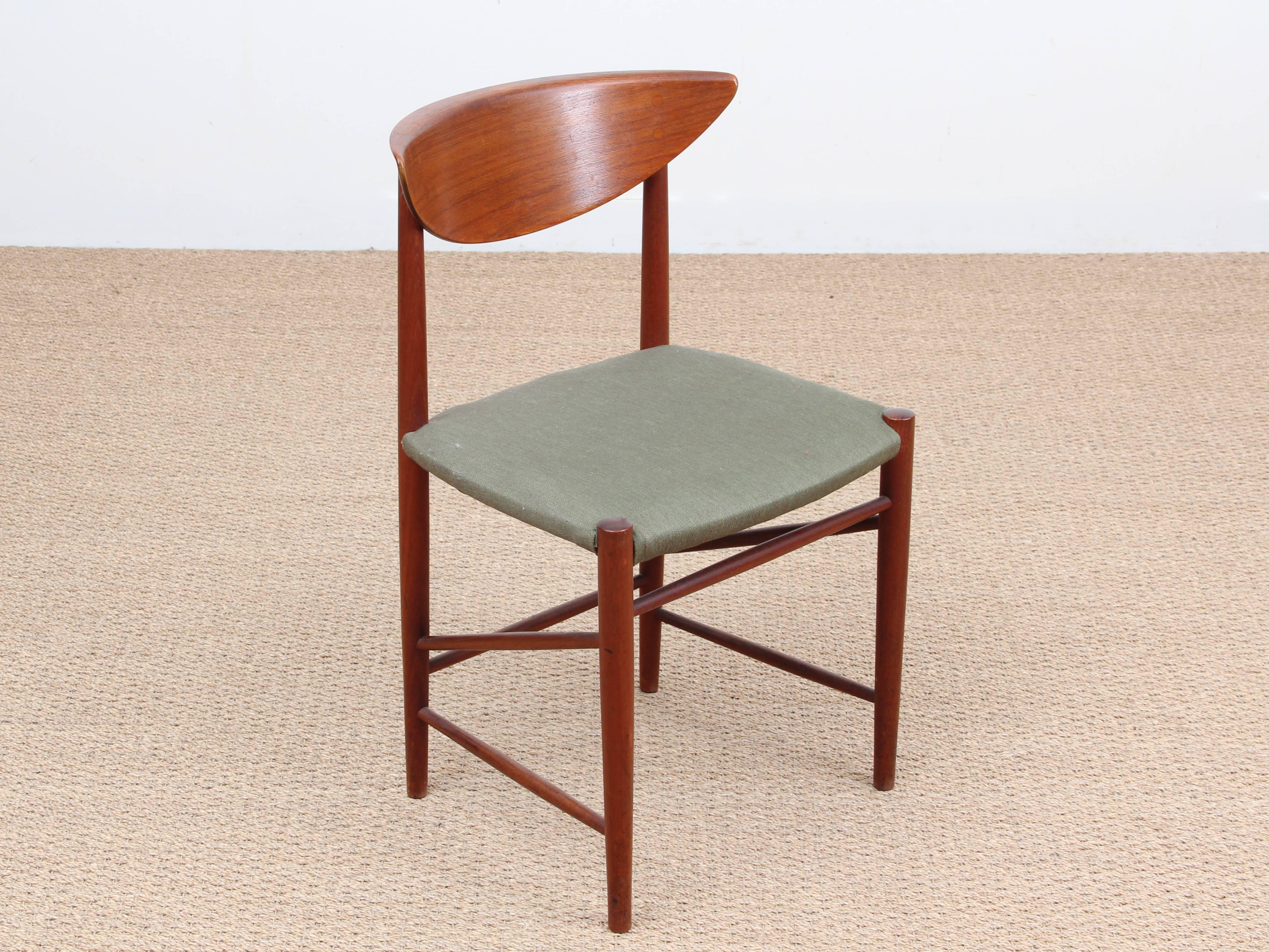 Mid-20th Century Mid-Century Modern Danish Set of 6 Chairs in Teck Model 316 by Hvidt & Mølgaard 