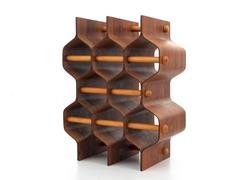 Mid-Century Modern Wine Rack by Torsten Johansson in Rio Rosewood