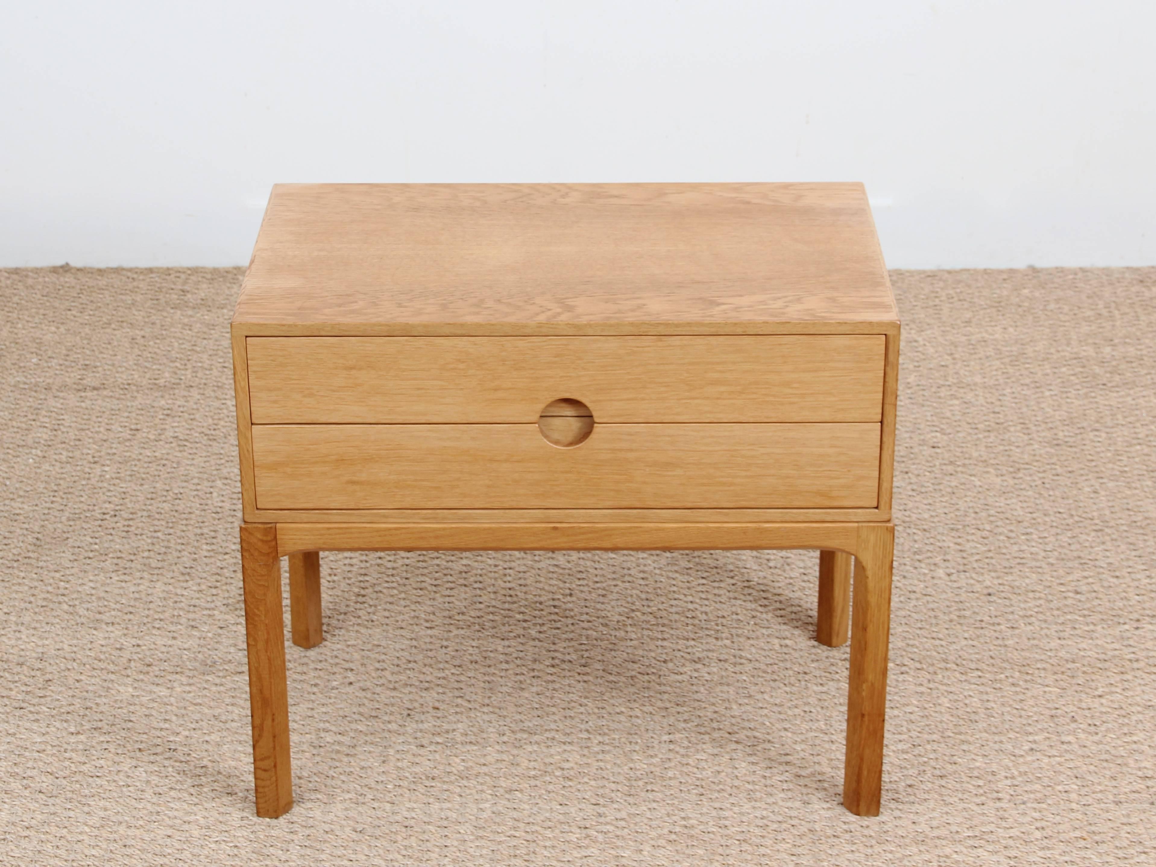 Mid-Century Modern Chest of Drawers or Bed Table in Oak by Kai Kristiansen 2