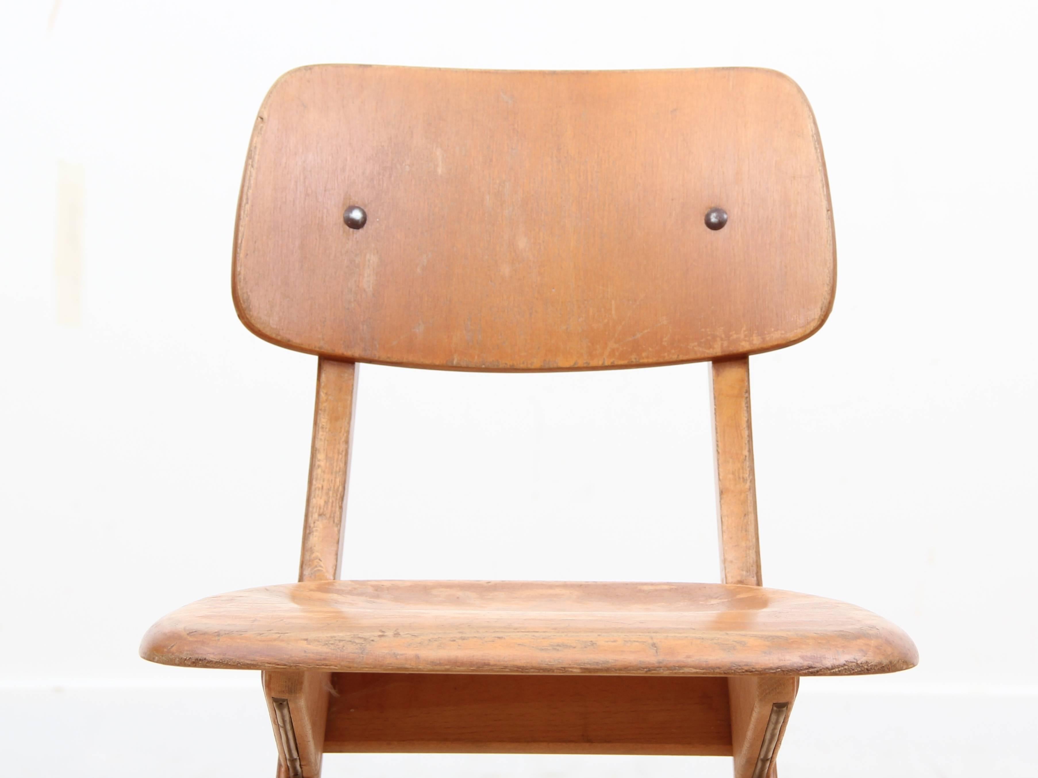 Mid-20th Century Mid-Century Modern German School Chair by Casala For Sale