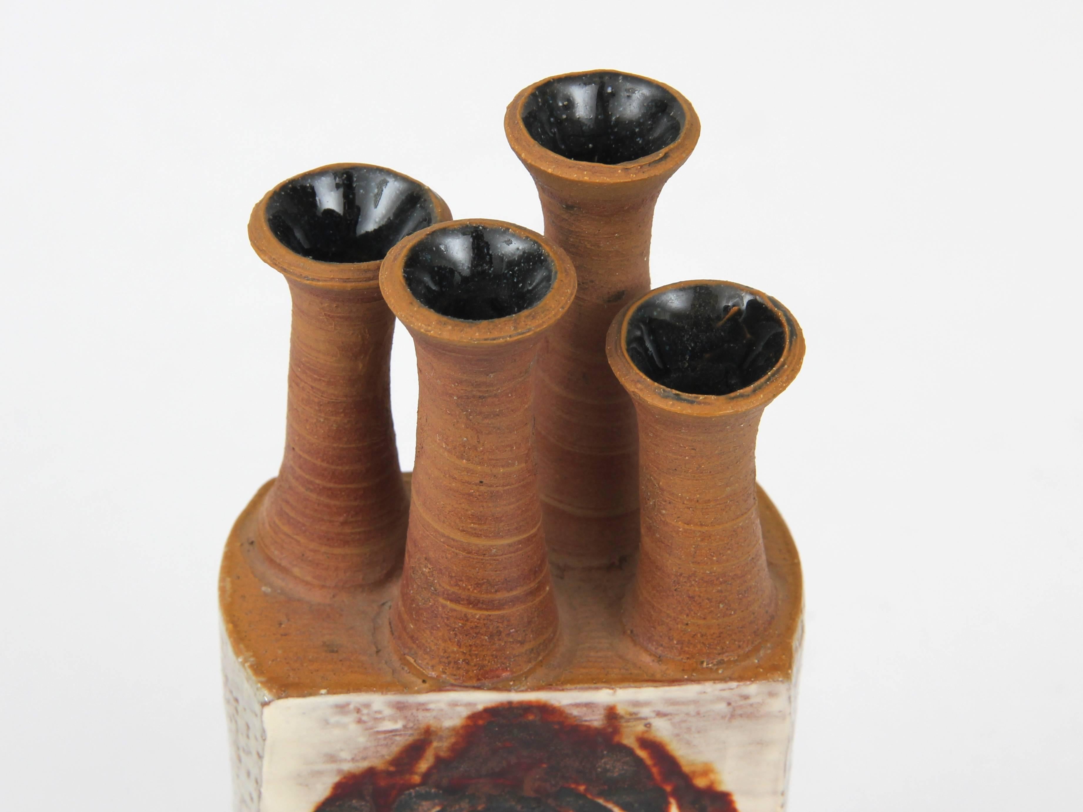 Mid-20th Century Mid-Century Modern Vase with Four Bottlenecs