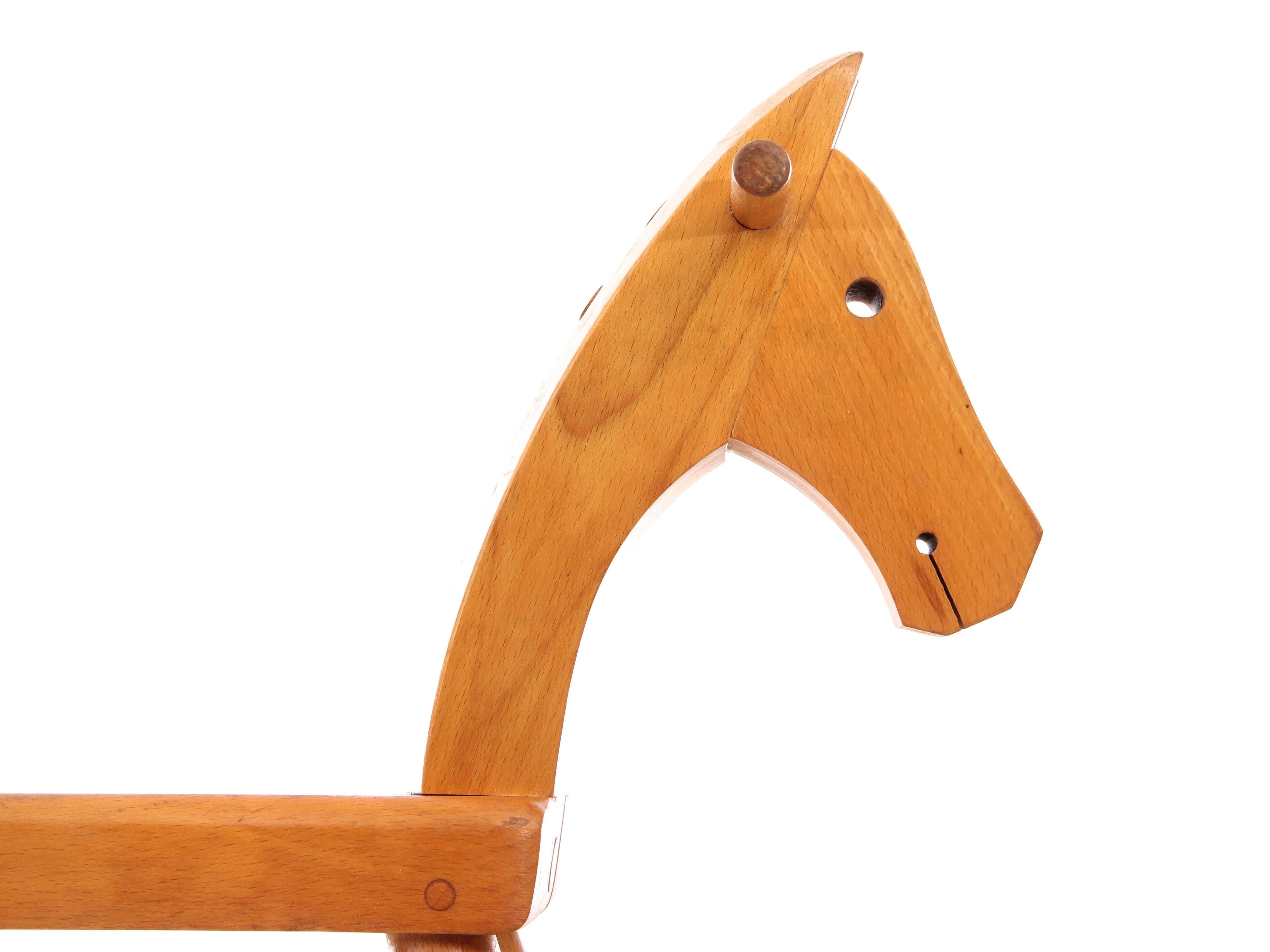 Mid-Century Modern Scandinavian Rocking Horse by Kay Bojesen 1