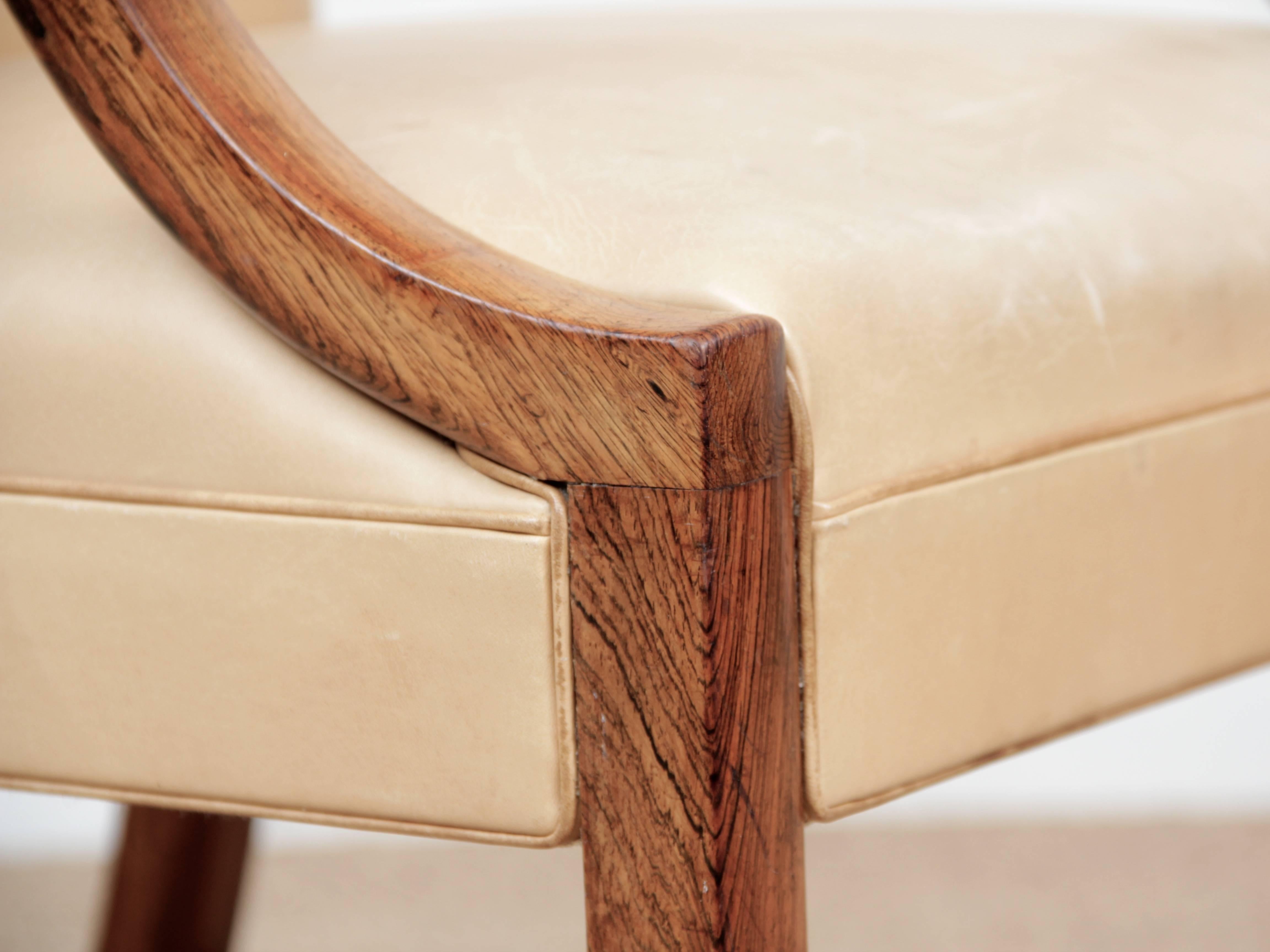 Moderner Sessel aus der Jahrhundertmitte von Ole Wanscher aus Palisanderholz im Angebot 3