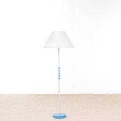 Mid-Century Modern Scandinavian Floor Lamp in Aluminium and Glass