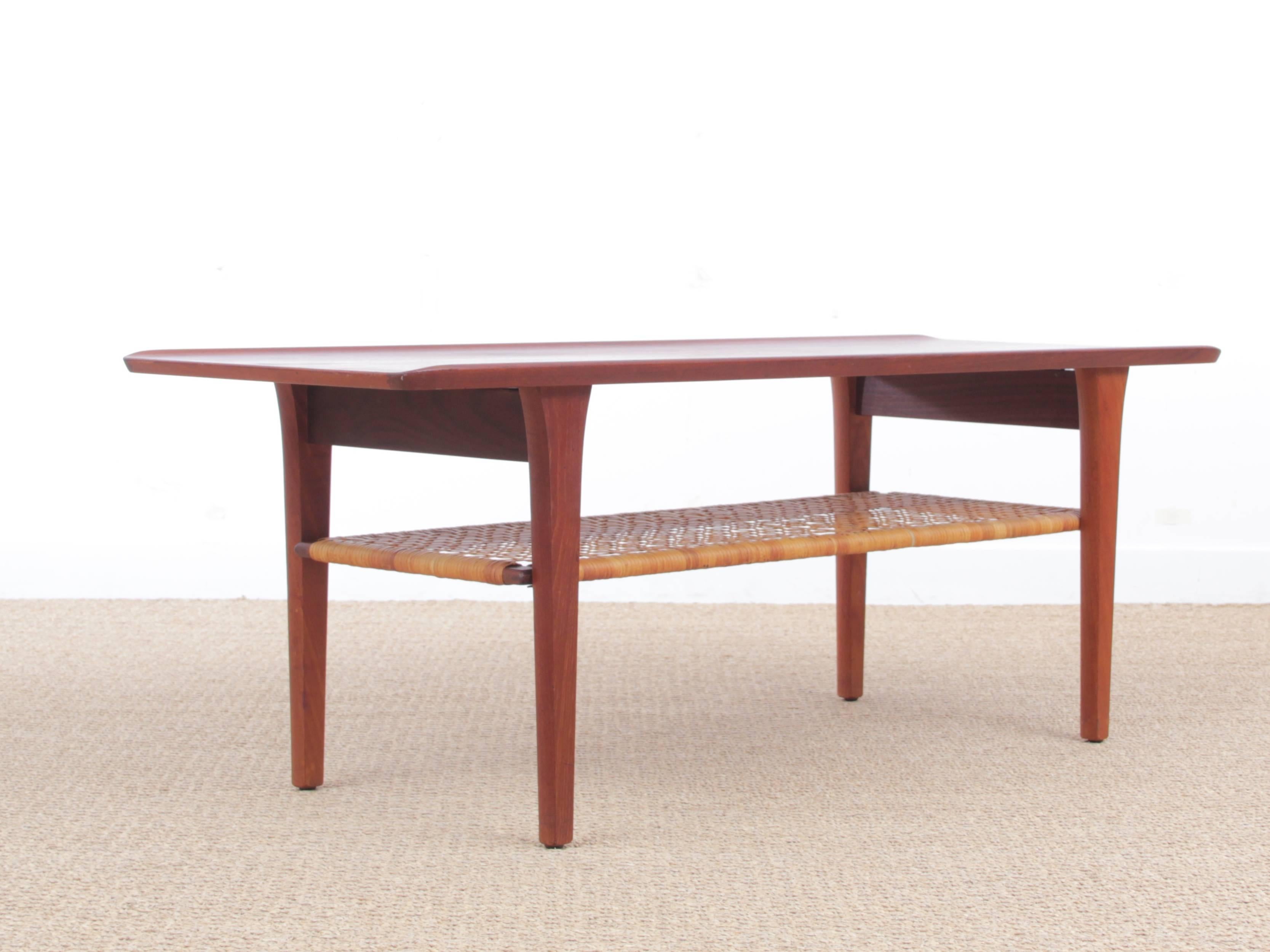 Mid-Century Modern Scandinavian coffee table in teak.