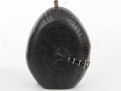 Pair of Lamps in Burned Wood Unique Pieces