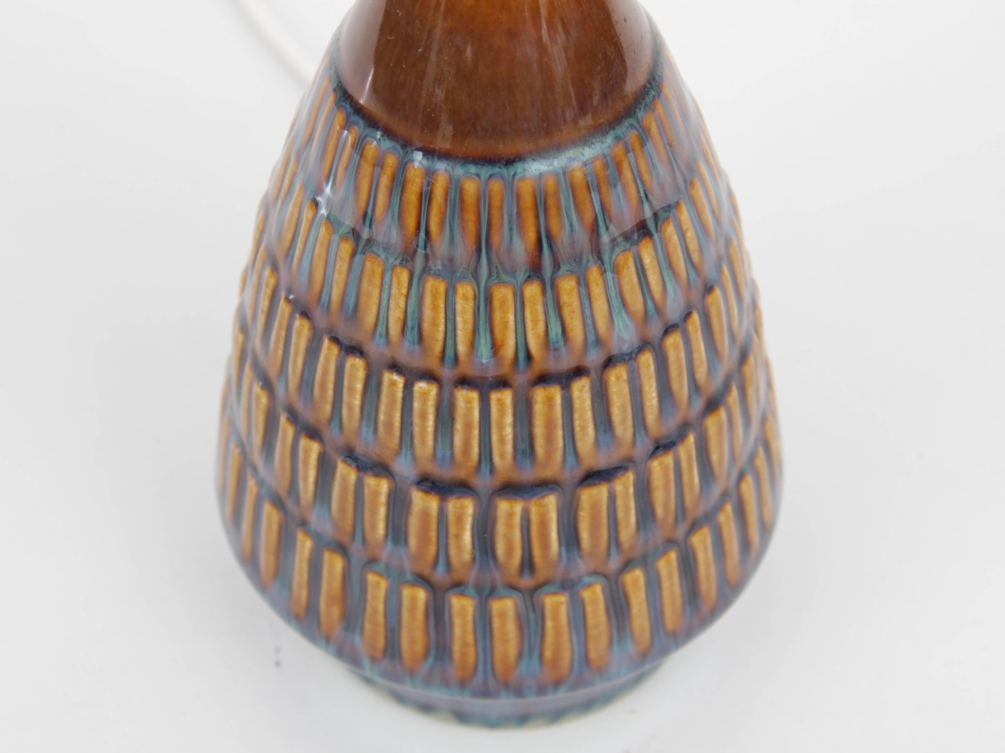 Mid-Century Modern Scandinavian Ceramic Small Lamp by Soholm In Excellent Condition In Courbevoie, FR