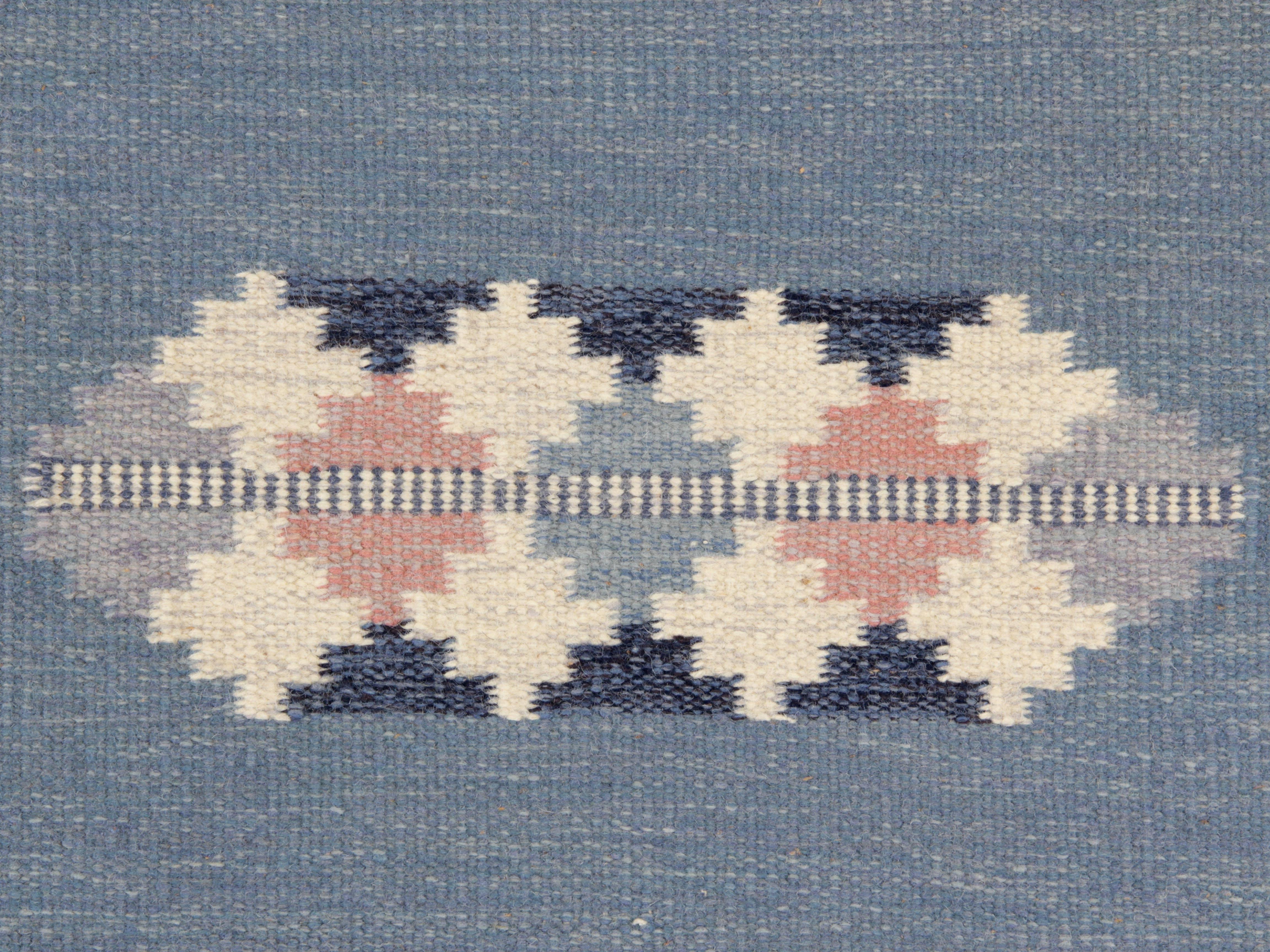 Late 20th Century Swedish Rolakan Carpet Handwoven Wool