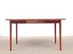 Mid-Century Modern Scandinavian Round Dining Table in Teak by Nils Jonsson