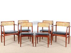 Set of Four Chairs and Pair of Armchairs Model W26 by Erik Wørts