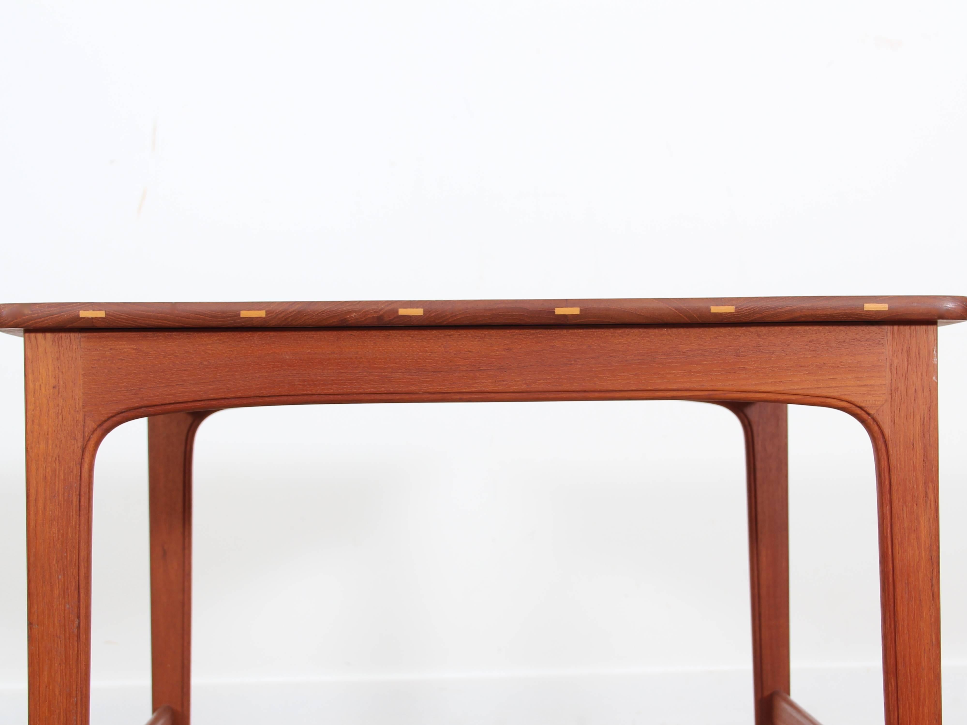 Swedish Mid-Century Modern Side Table in Solid Teak by Yngvar Sandström Sweden For Sale