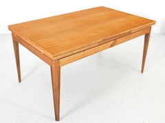 Swedish mid-century modern dining table with 2 extension leaves