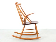 Mid-Century modern scandinavian rocking chair by Illum Wikkelsø model IW3