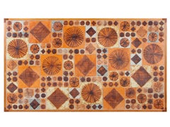 Ceramic tile top coffee table, designed by Tue Poulsen.